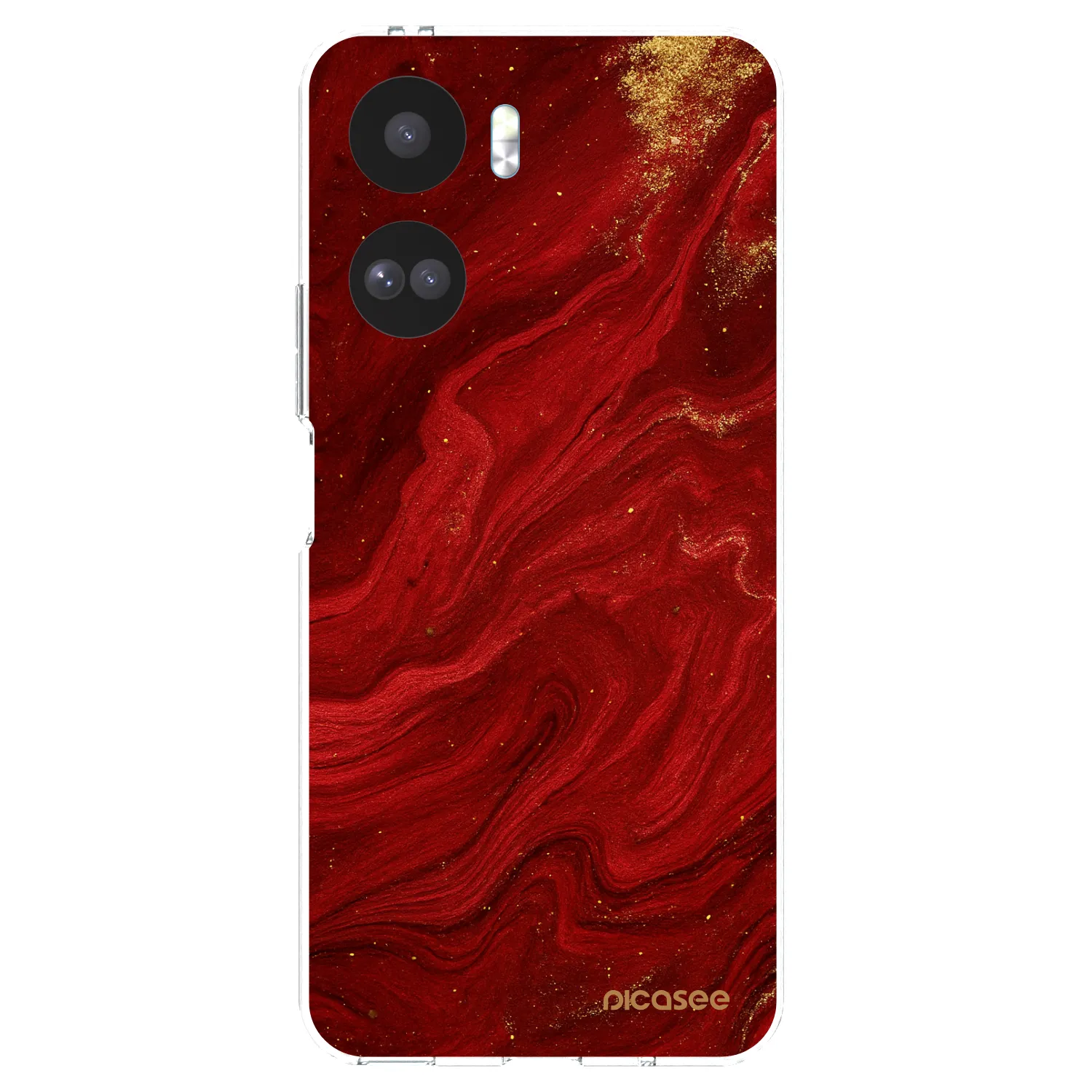 Picasee husă transparentă din silicon pentru Honor 90 Lite 5G - Red