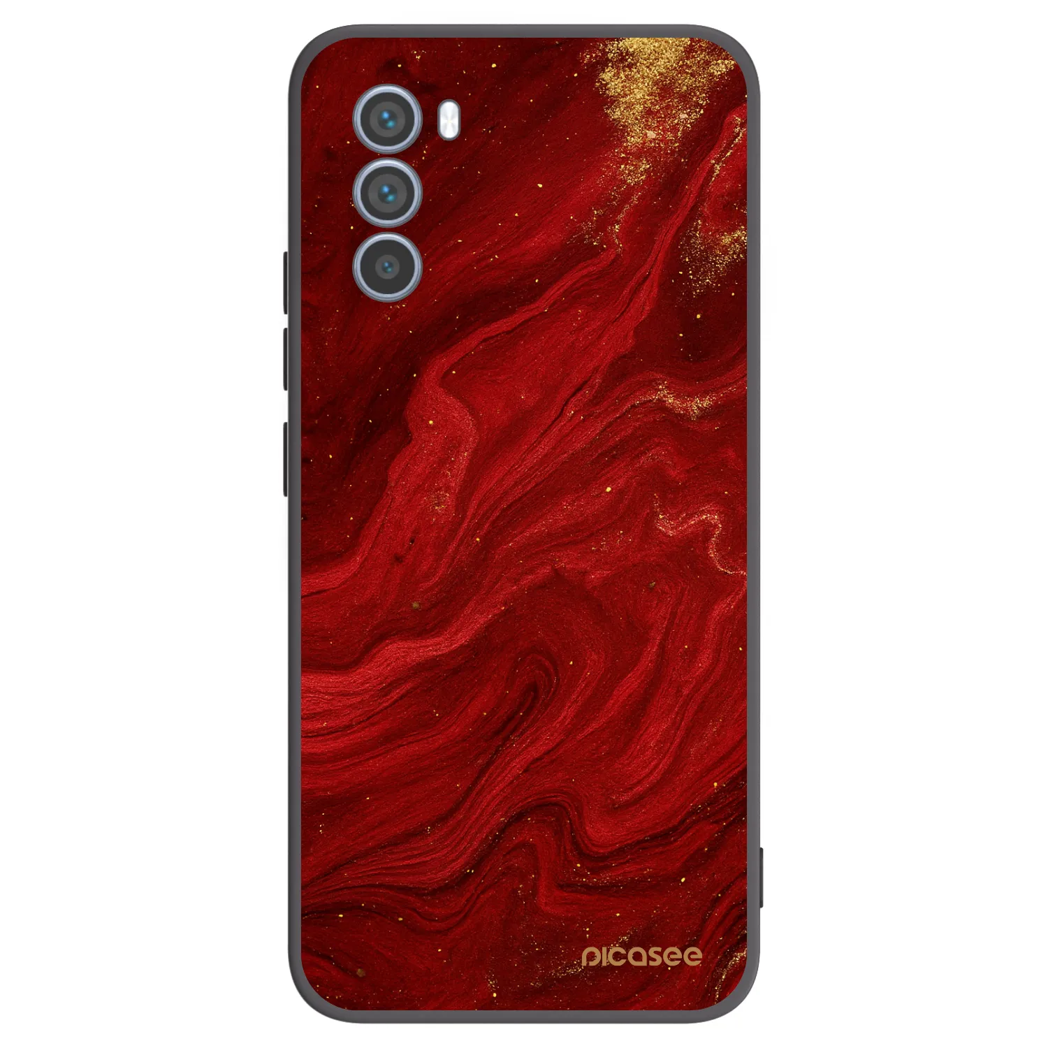 Picasee husă neagră din silicon pentru Motorola Moto G62 - Red