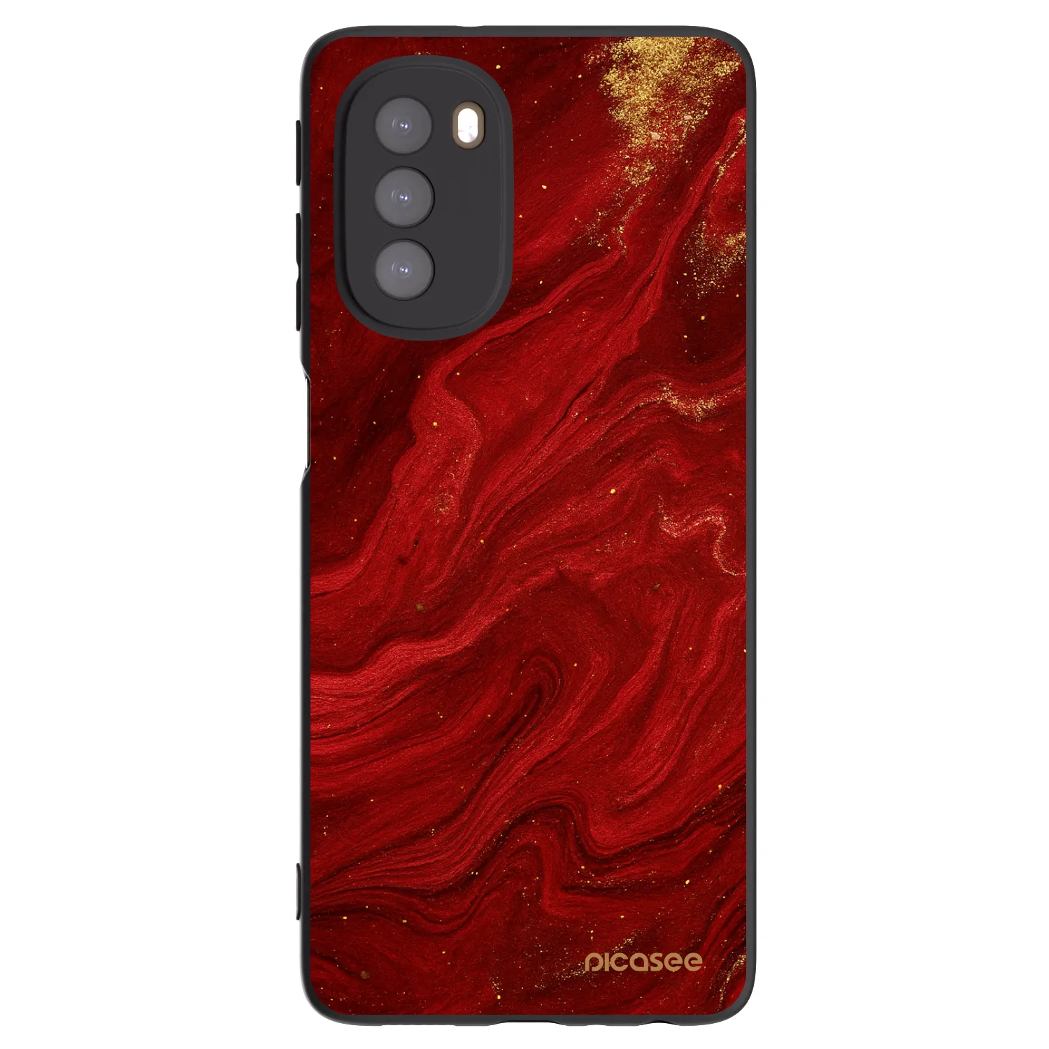 Picasee husă neagră din silicon pentru Motorola Moto G51 - Red