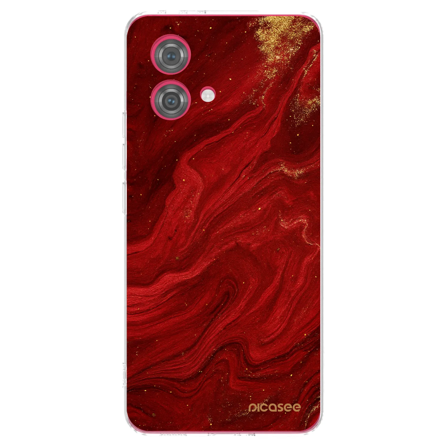 Picasee husă transparentă din silicon pentru Motorola Moto G84 5G - Red