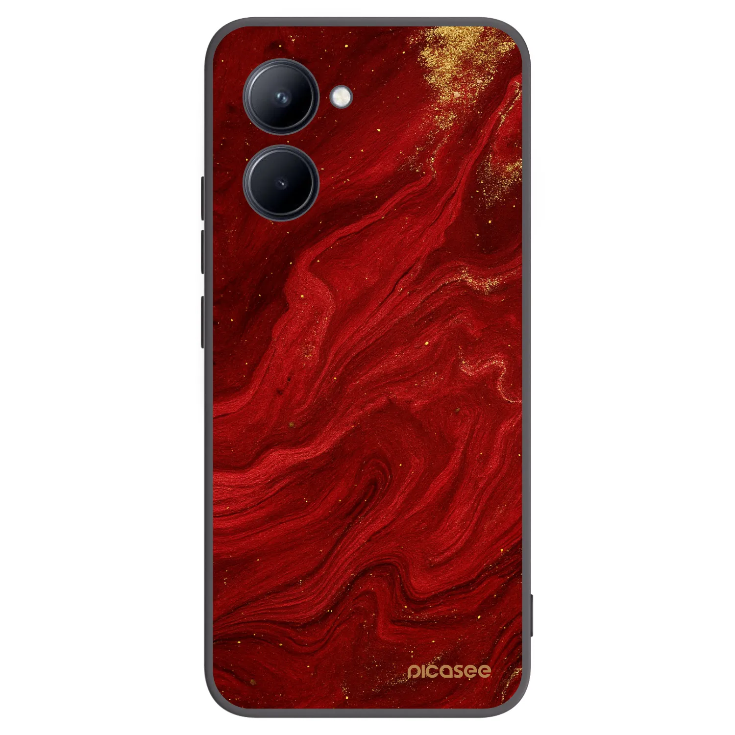 Picasee husă neagră din silicon pentru Realme C33 (2023) - Red
