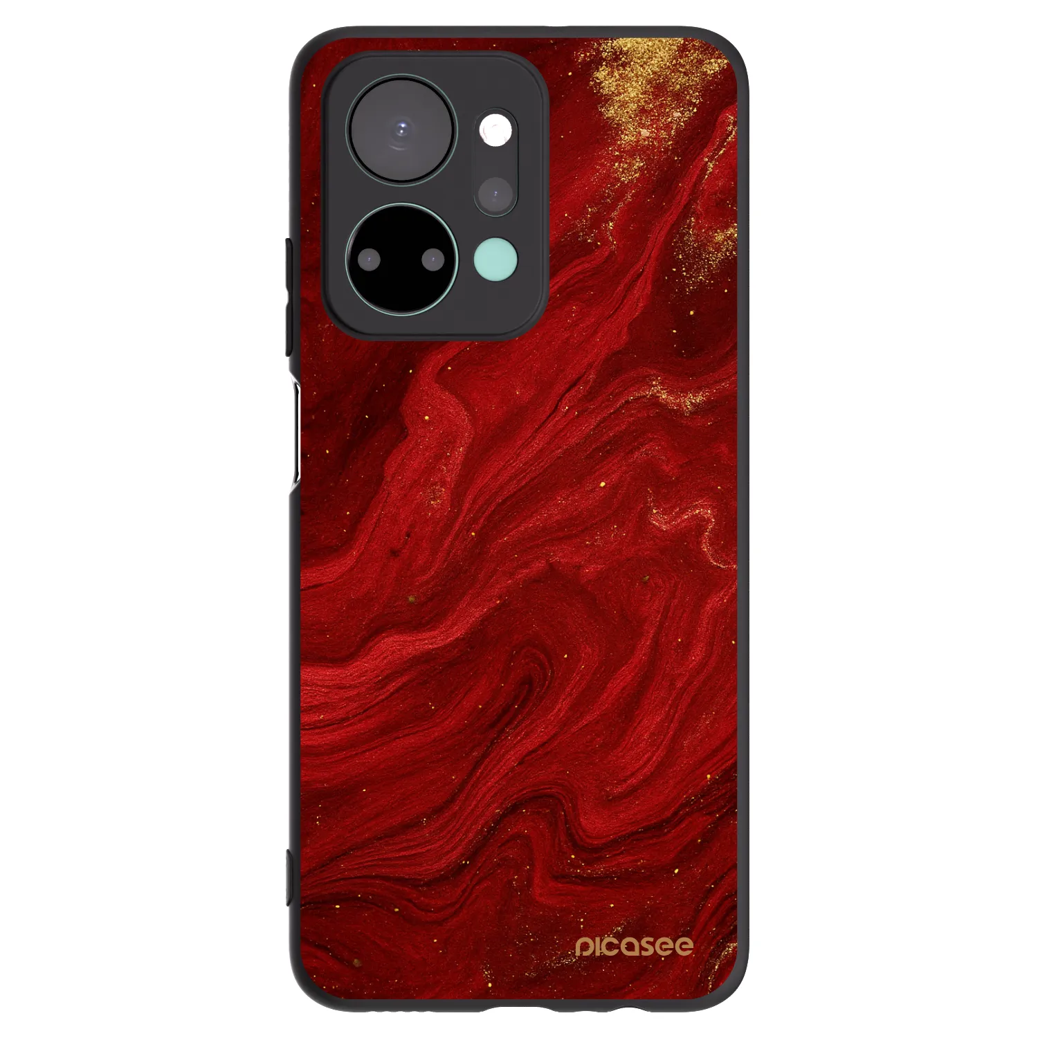 Picasee husă neagră din silicon pentru Honor X7a - Red
