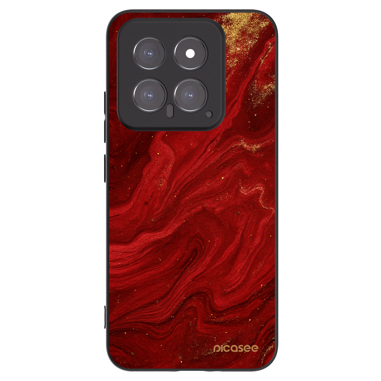 Picasee husă neagră din silicon pentru Xiaomi 14 - Red