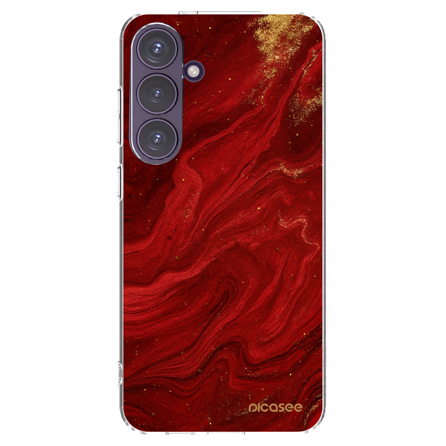 Picasee husă transparentă din silicon pentru Samsung Galaxy S24+ S926B 5G - Red