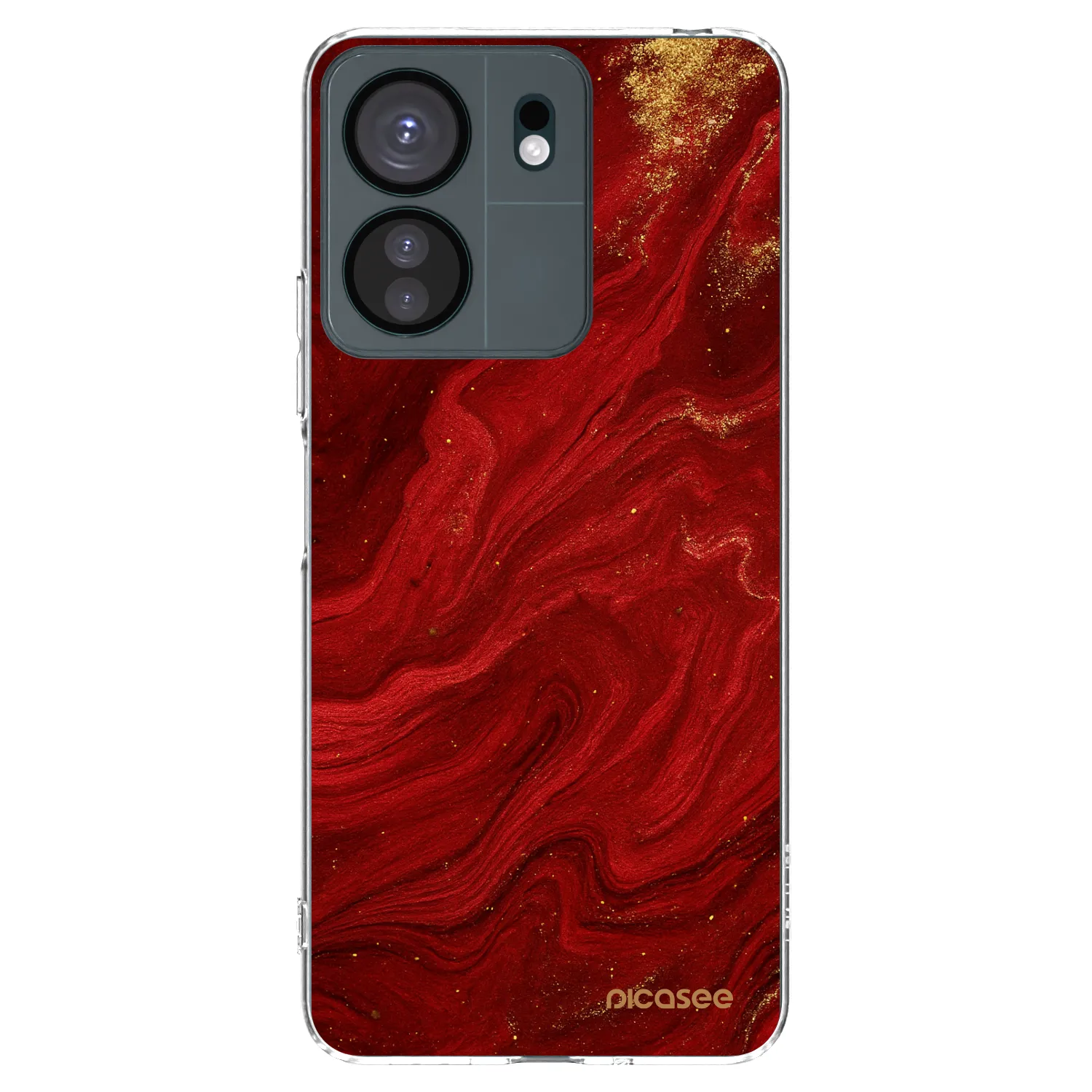 Picasee husă transparentă din silicon pentru Xiaomi Redmi 13C 4G - Red