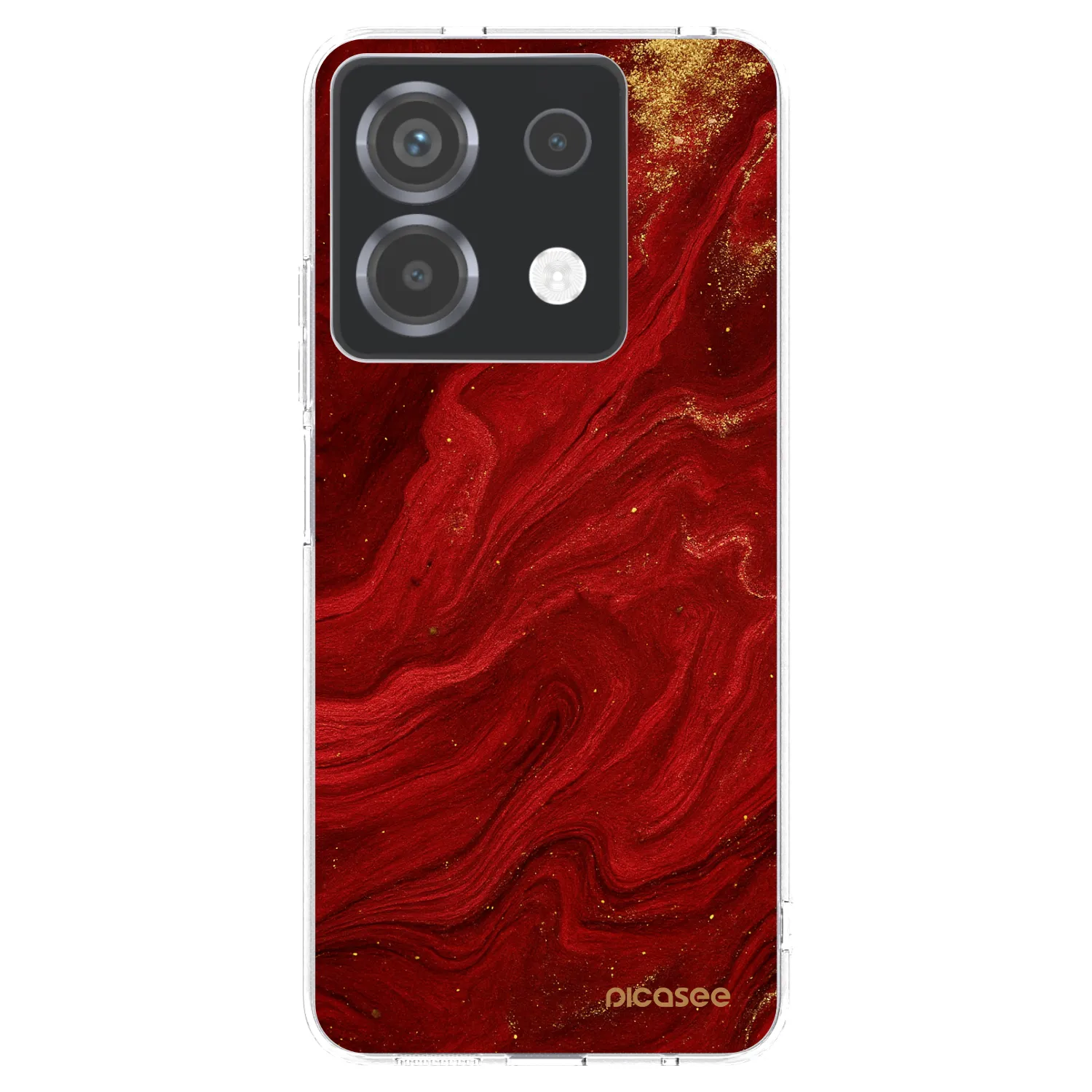 Picasee husă transparentă din silicon pentru Xiaomi Poco X6 - Red