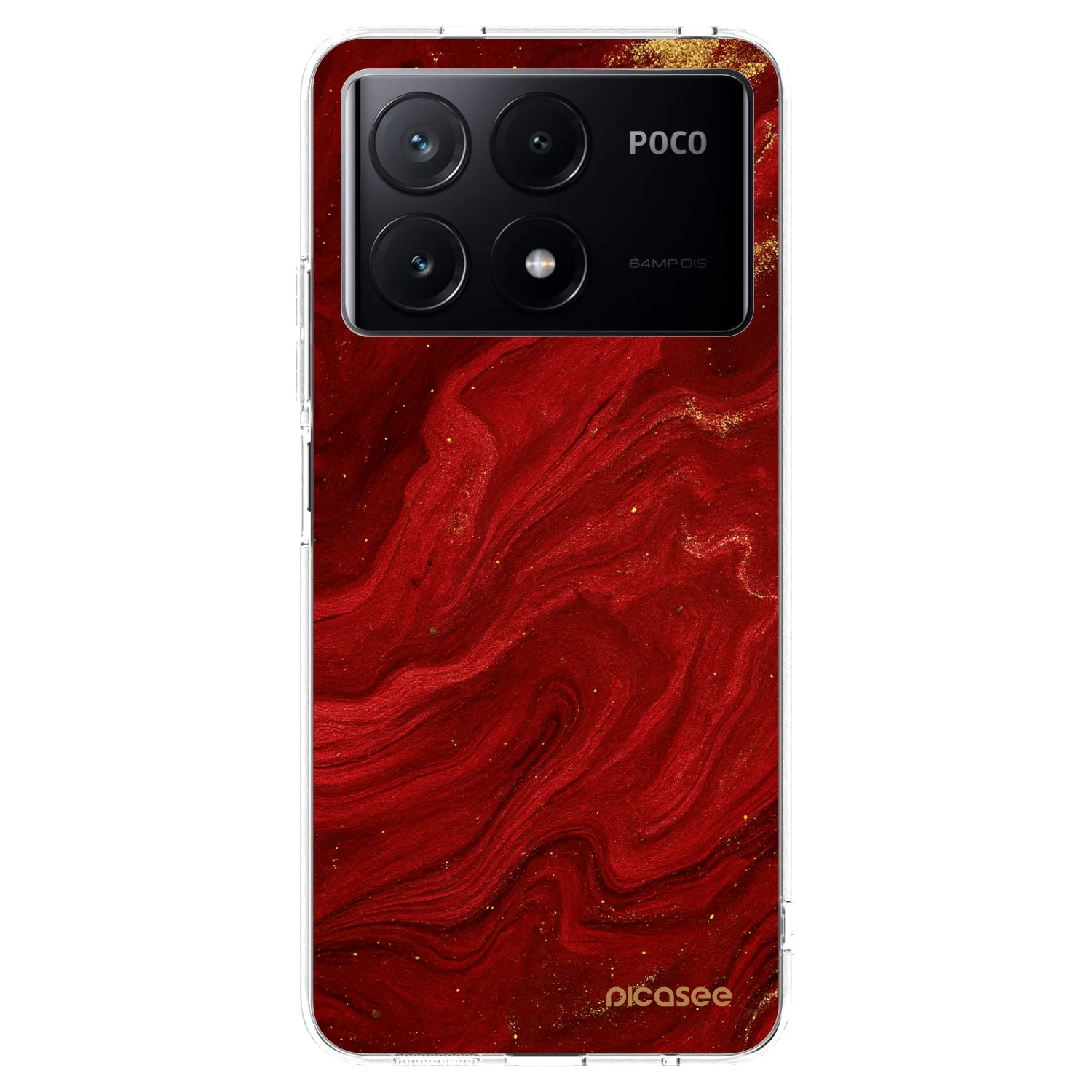Picasee husă transparentă din silicon pentru Xiaomi Poco X6 Pro - Red