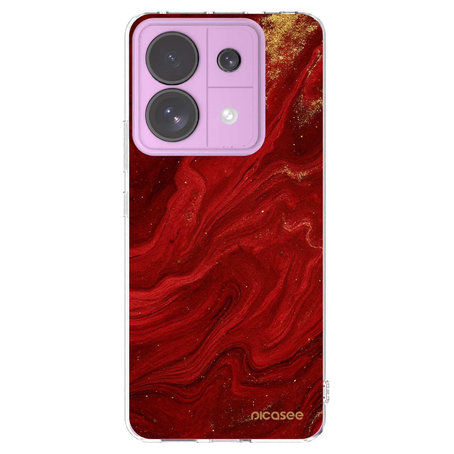Picasee husă transparentă din silicon pentru Xiaomi Redmi Note 13 Pro 5G - Red