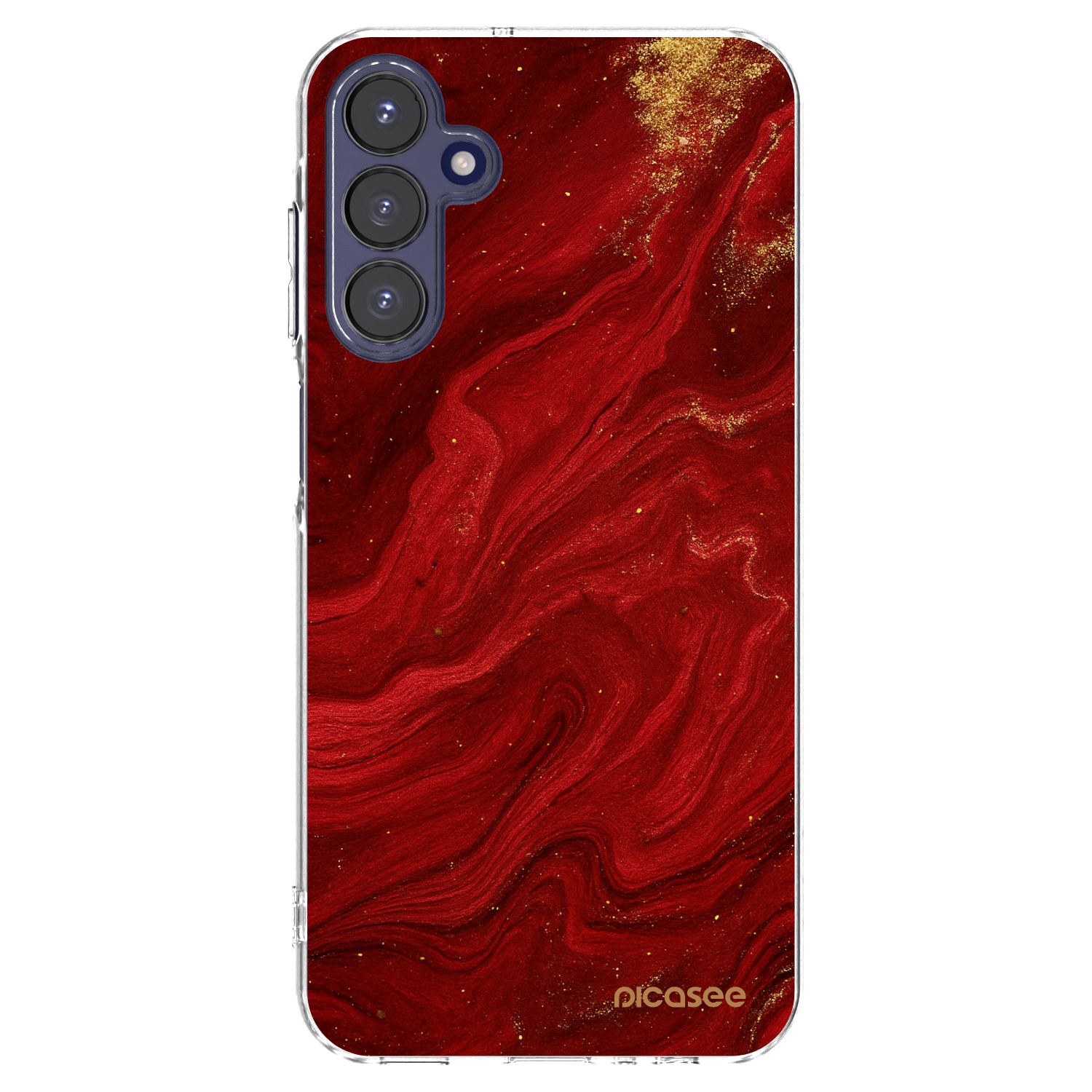Picasee husă transparentă din silicon pentru Samsung Galaxy A15 A155F 4G - Red