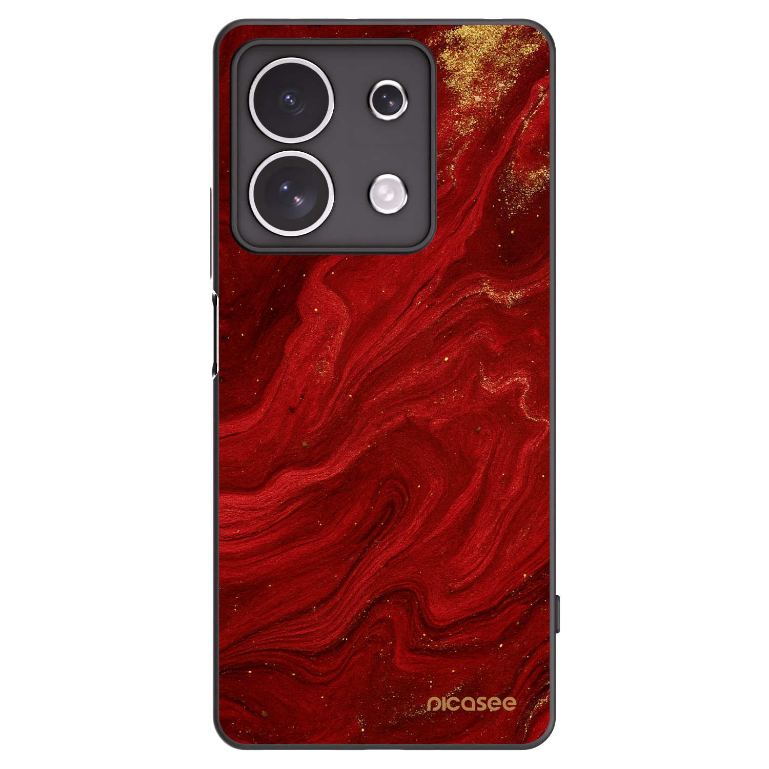 Picasee husă neagră din silicon pentru Xiaomi Redmi Note 13 4G - Red