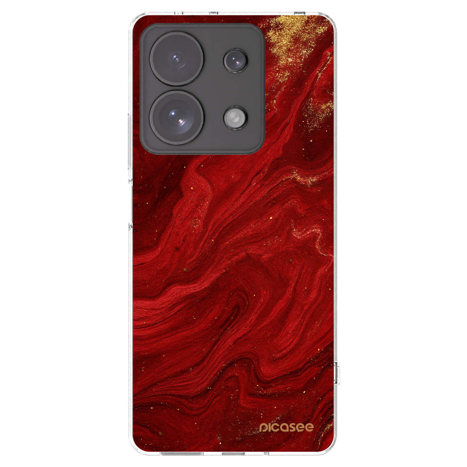 Picasee husă transparentă din silicon pentru Xiaomi Redmi Note 13 Pro 4G - Red