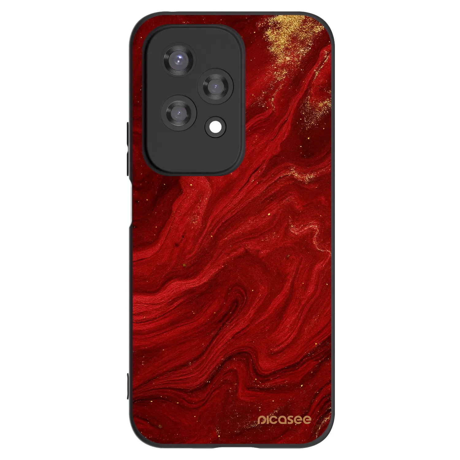 Picasee husă neagră din silicon pentru Honor 200 Lite - Red