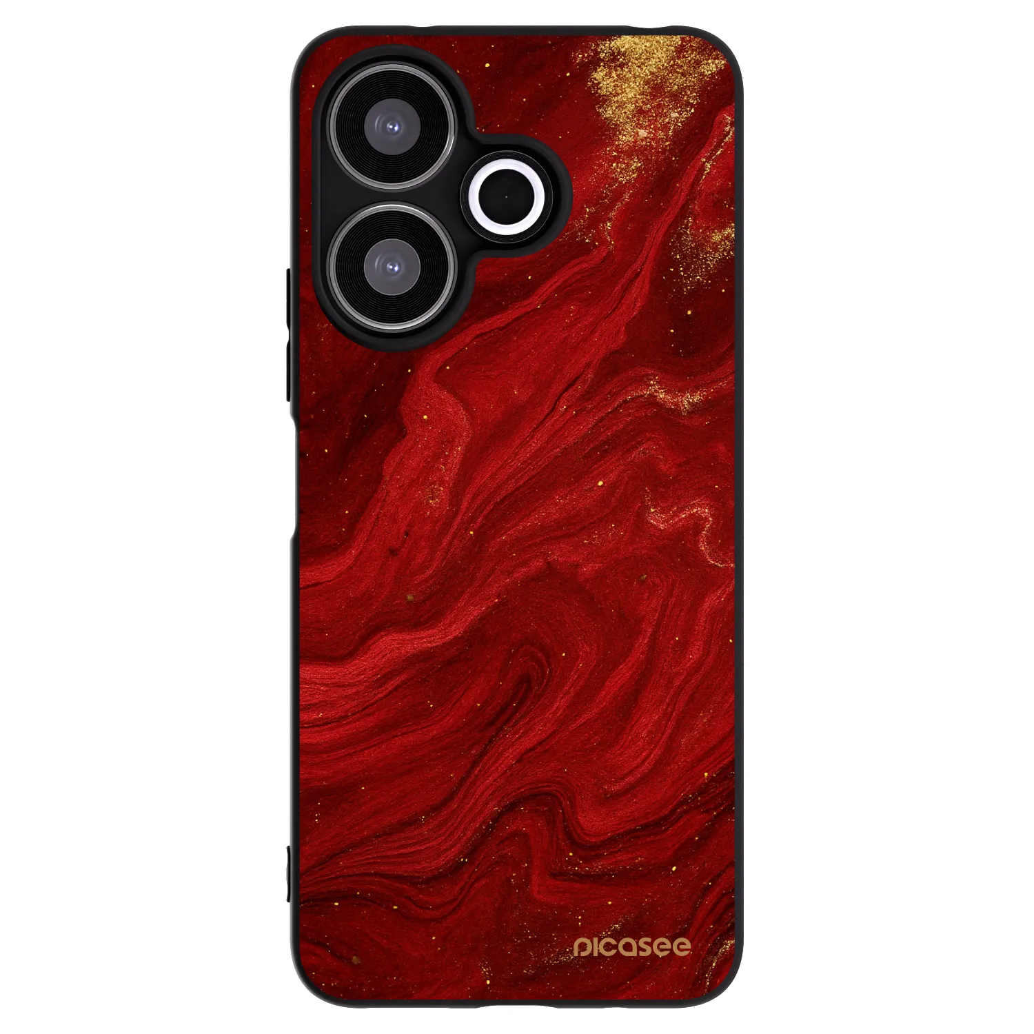 Picasee husă neagră din silicon pentru Xiaomi Redmi 13 4G - Red