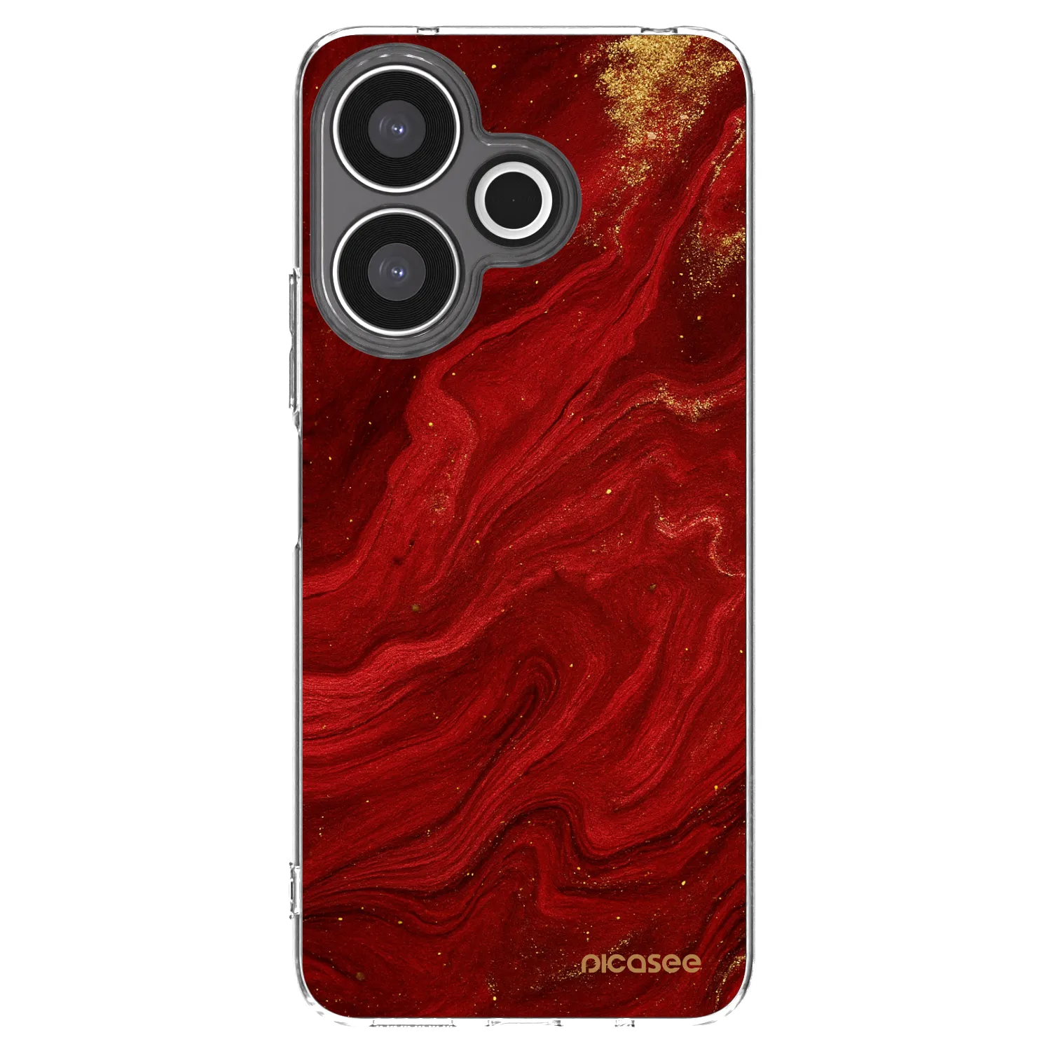 Picasee husă transparentă din silicon pentru Xiaomi Redmi 13 4G - Red