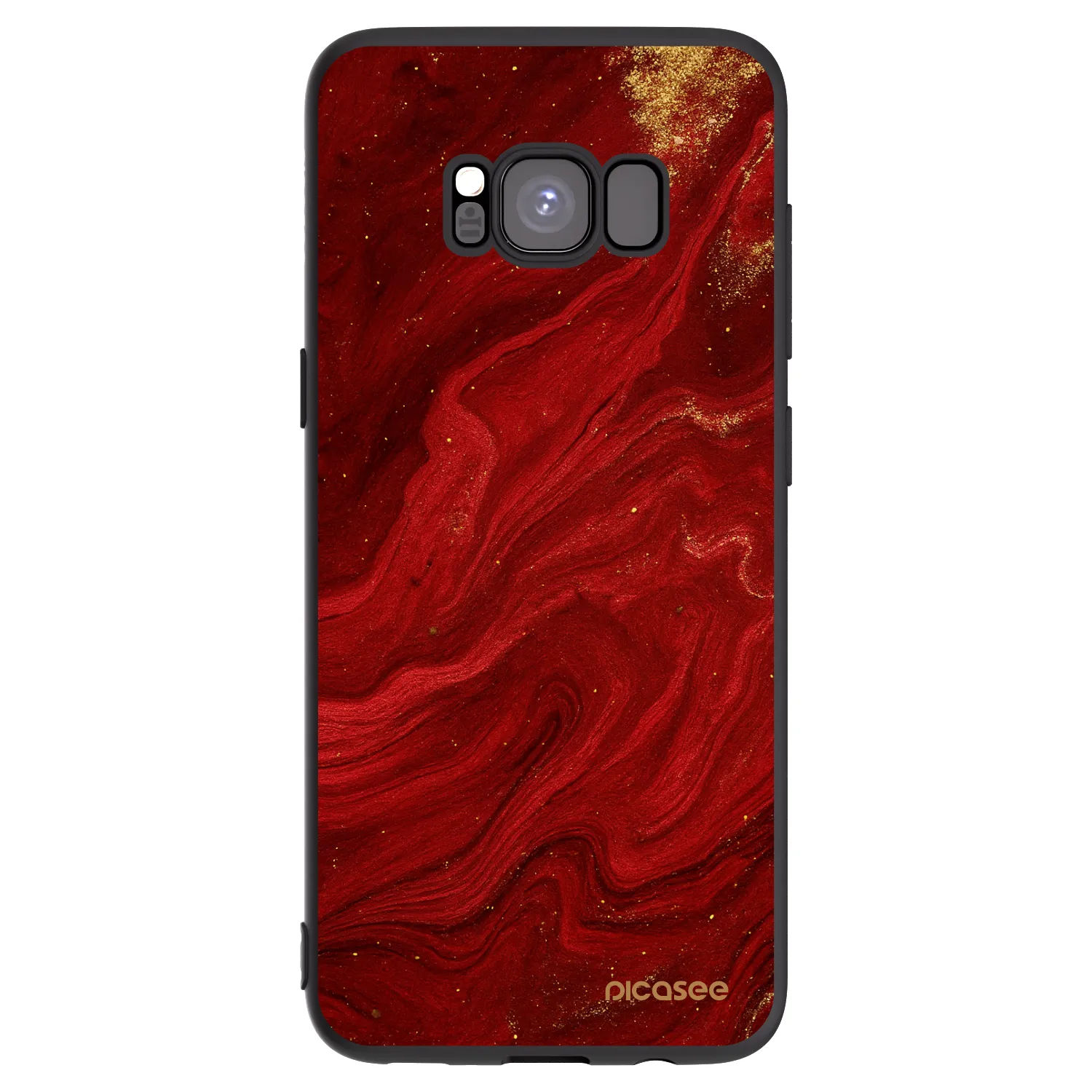 Picasee husă neagră din silicon pentru Samsung Galaxy S8 G950F - Red