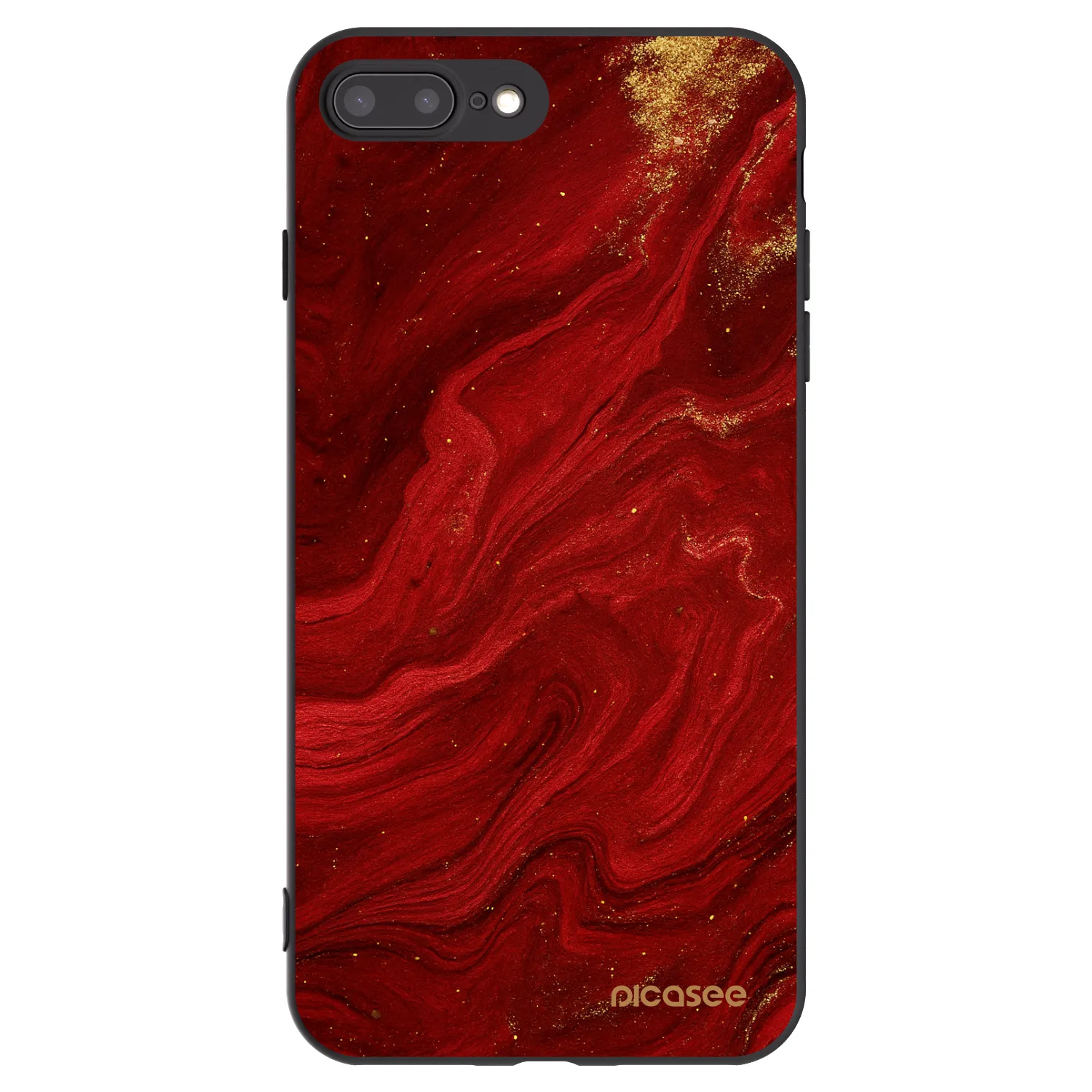Picasee husă neagră din silicon pentru Apple iPhone 8 Plus - Red