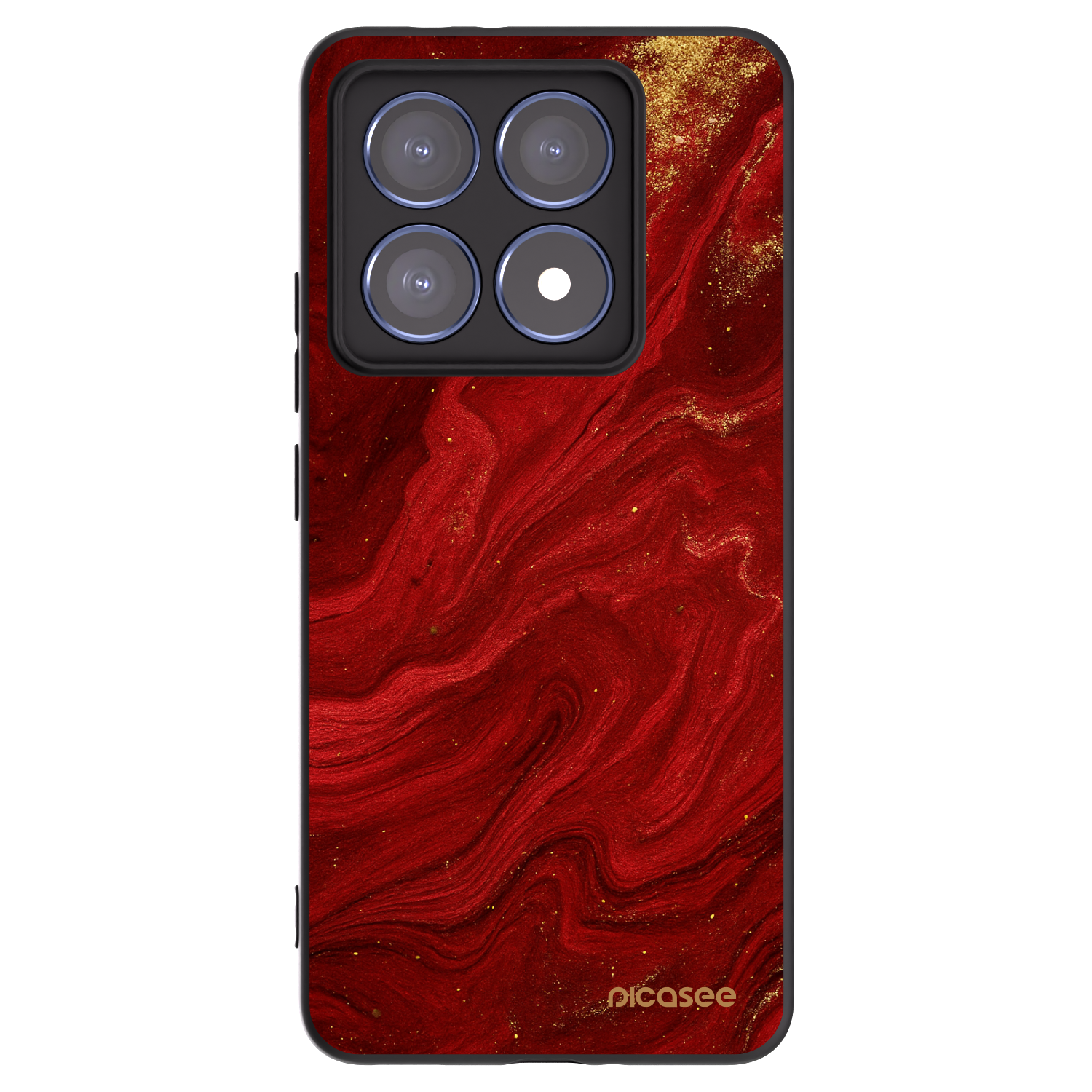 Picasee husă neagră din silicon pentru Xiaomi 14T Pro - Red