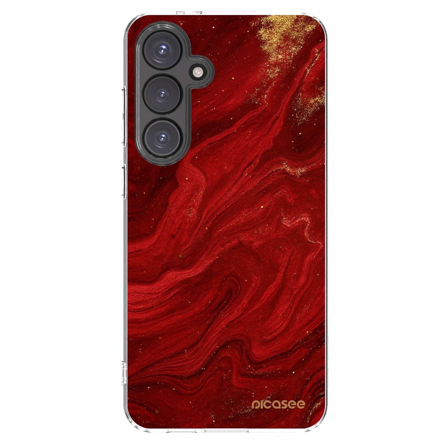 Picasee husă transparentă din silicon pentru Samsung Galaxy S24 FE S721B - Red