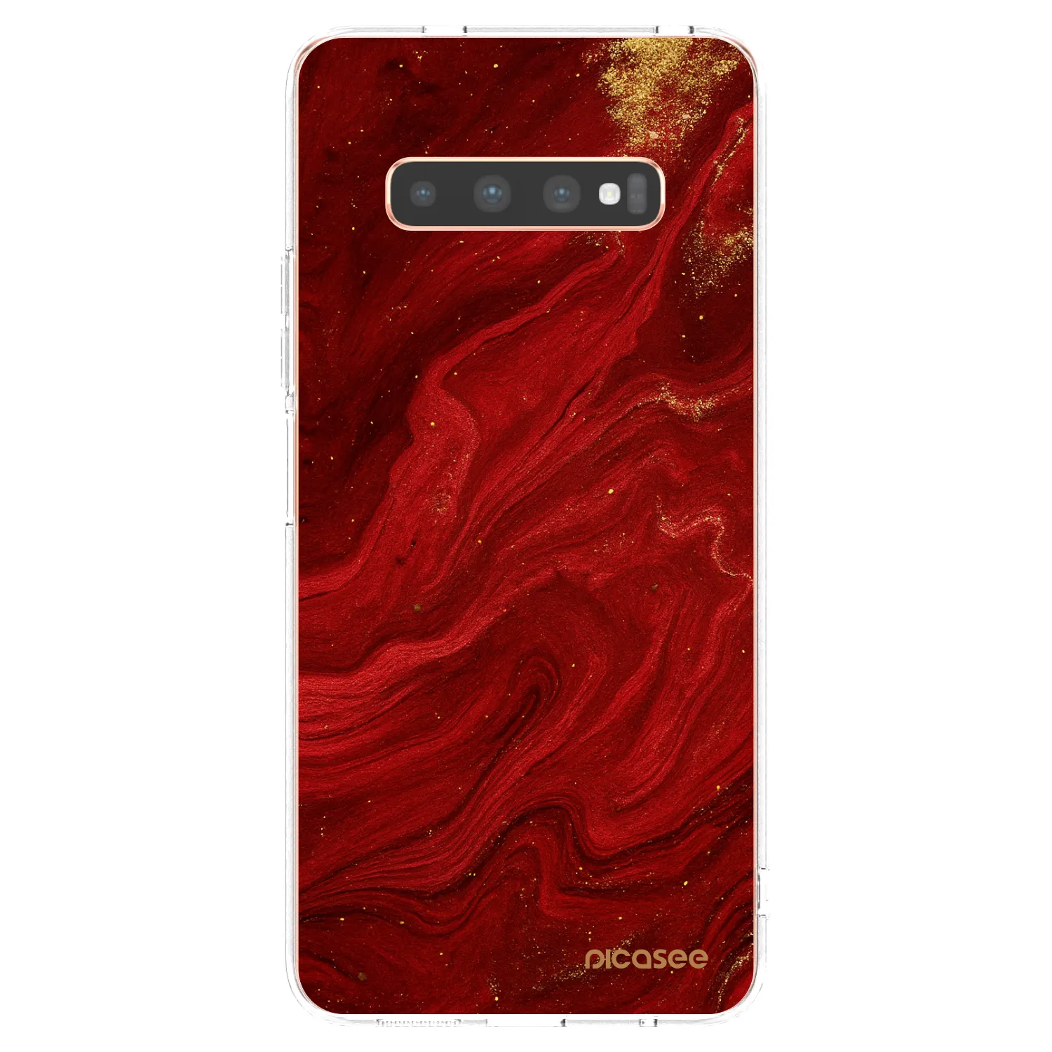 Picasee husă transparentă din silicon pentru Samsung Galaxy S10 Plus G975 - Red