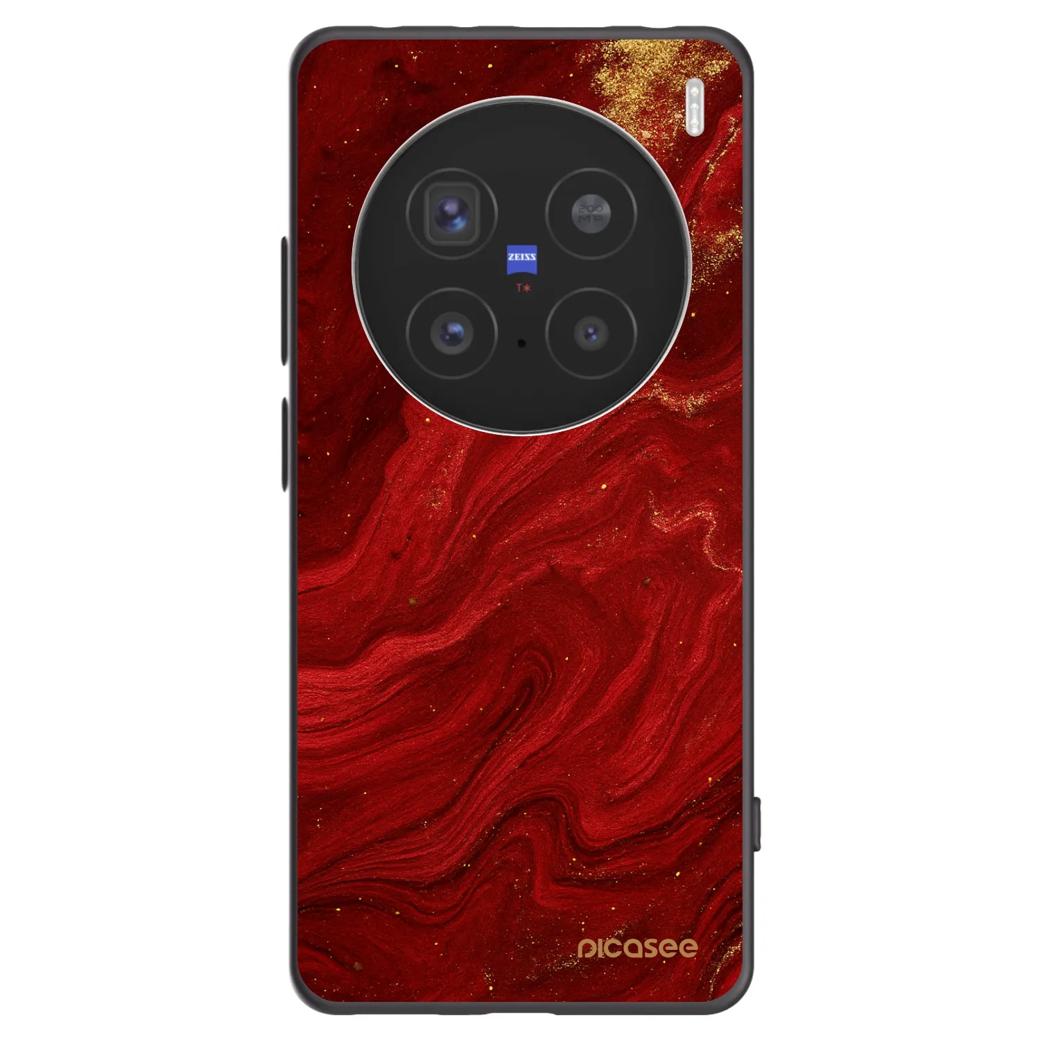 Picasee husă neagră din silicon pentru Vivo X200 Pro - Red