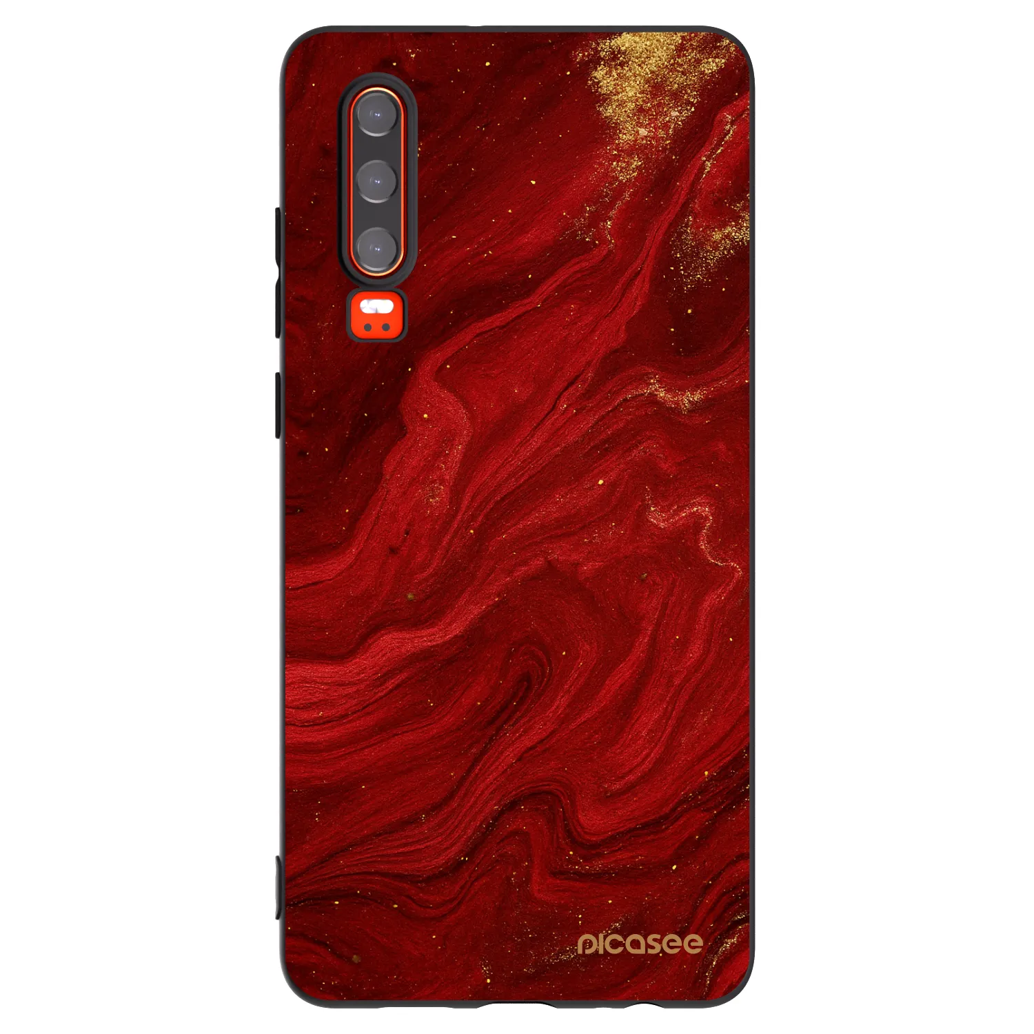Picasee husă neagră din silicon pentru Huawei P30 - Red
