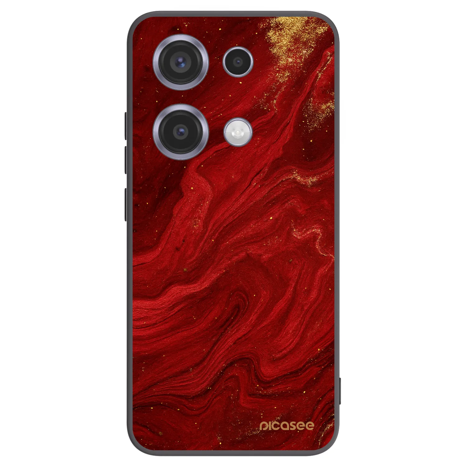 Picasee husă neagră din silicon pentru Xiaomi Redmi Note 14S - Red