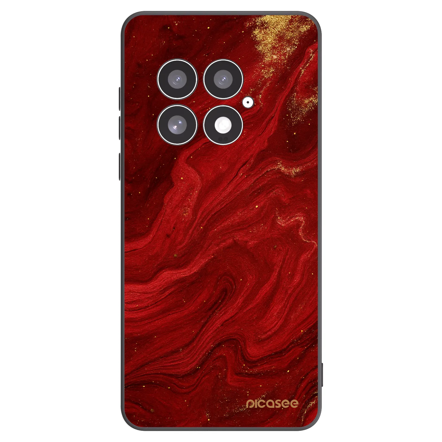 Picasee husă neagră din silicon pentru OnePlus 13 5G - Red