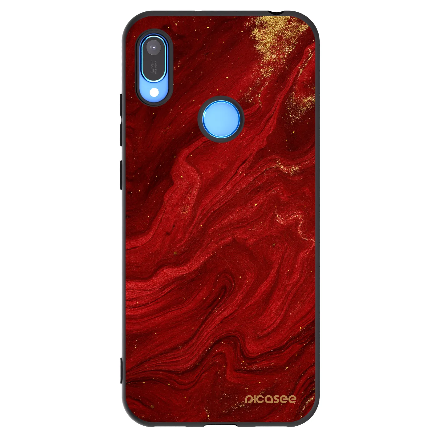 Picasee husă neagră din silicon pentru Huawei Y6 2019 - Red