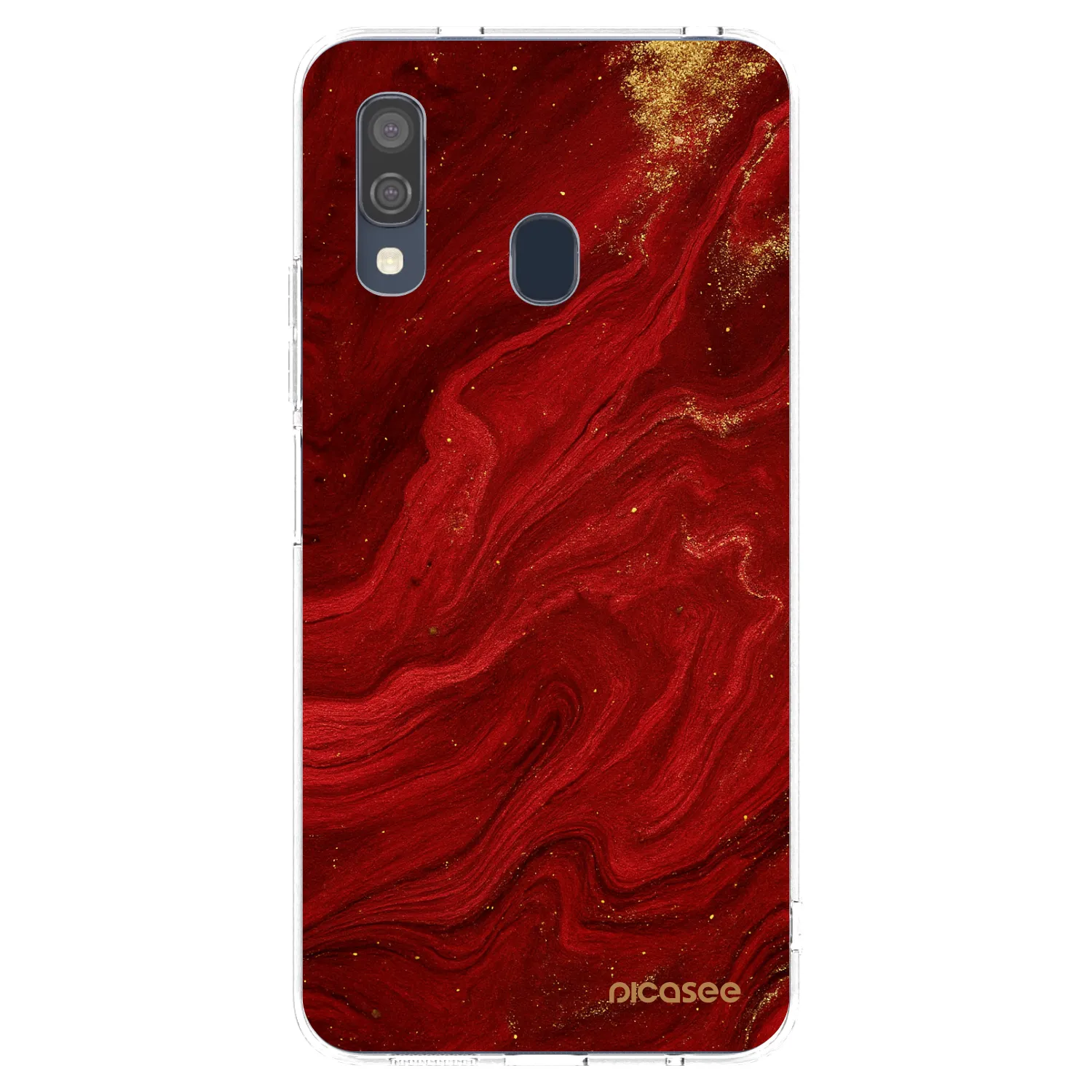Picasee husă transparentă din silicon pentru Samsung Galaxy A40 A405F - Red