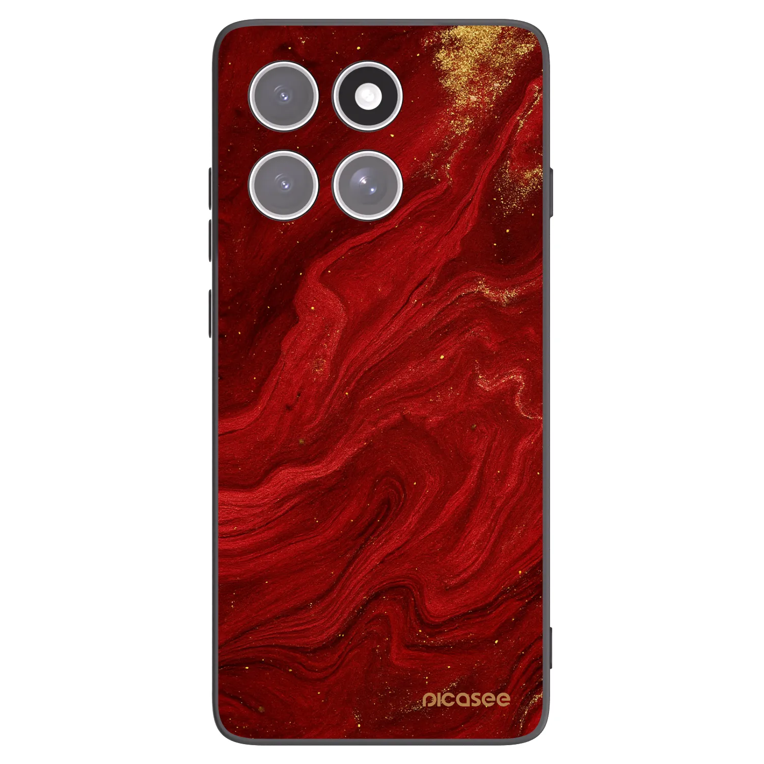 Picasee husă neagră din silicon pentru Motorola Edge 60 Fusion - Red