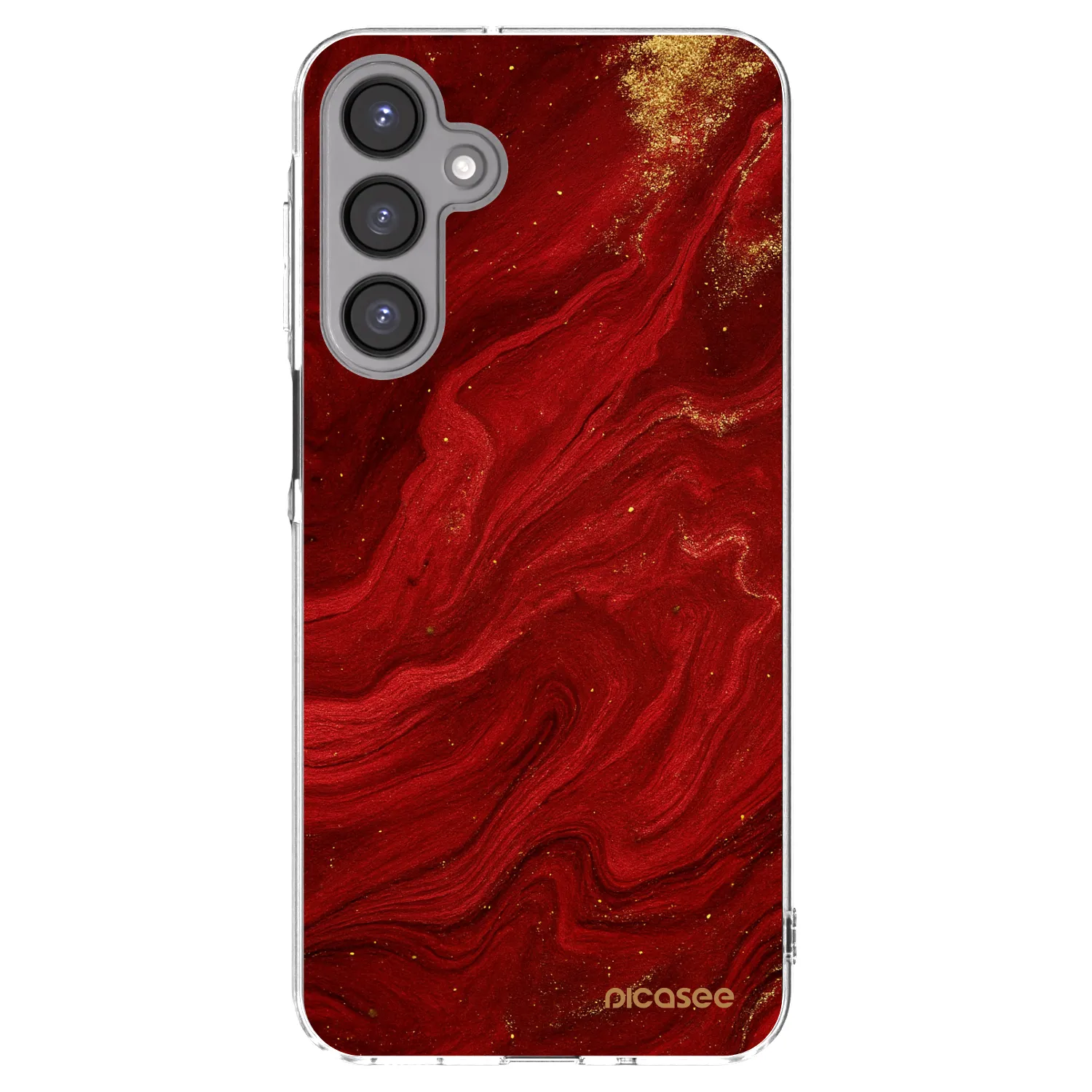 Picasee husă transparentă din silicon pentru Samsung Galaxy A16 4G - Red