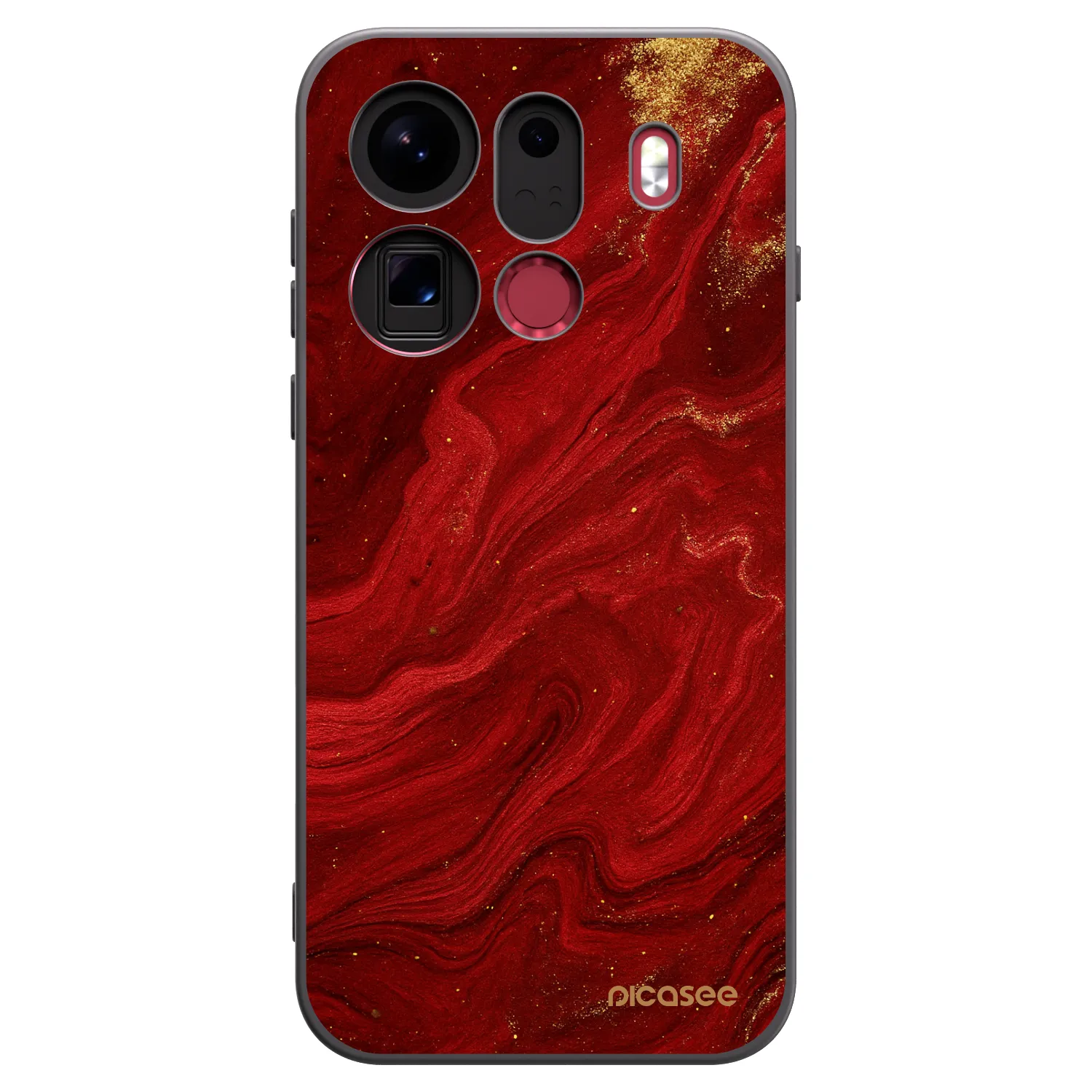 Picasee husă neagră din silicon pentru OPPO Find X9 Pro - Red
