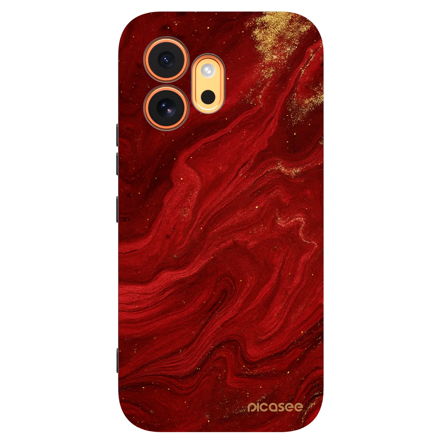 Picasee husă neagră din silicon pentru Honor 600 - Red
