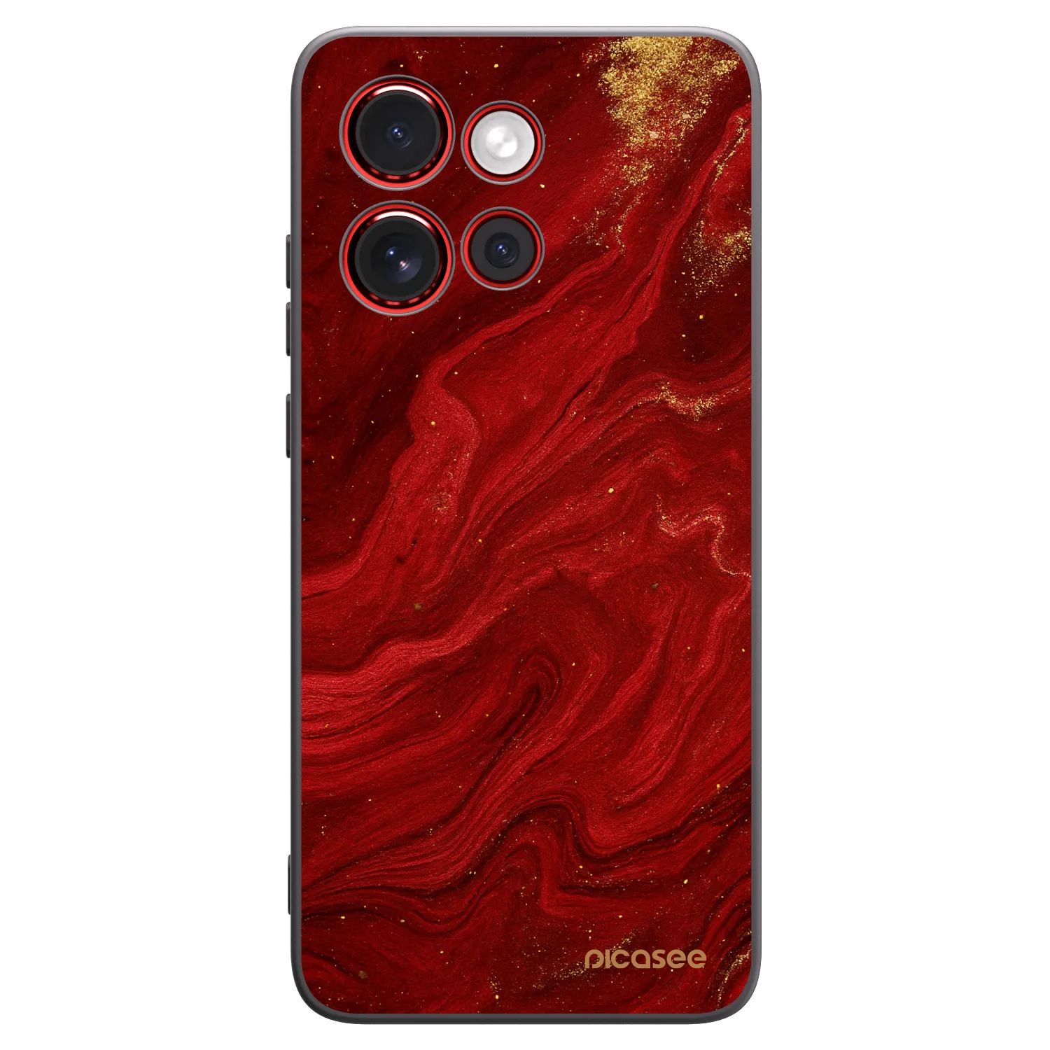 Picasee husă neagră din silicon pentru Motorola Edge 60 Neo 5G - Red