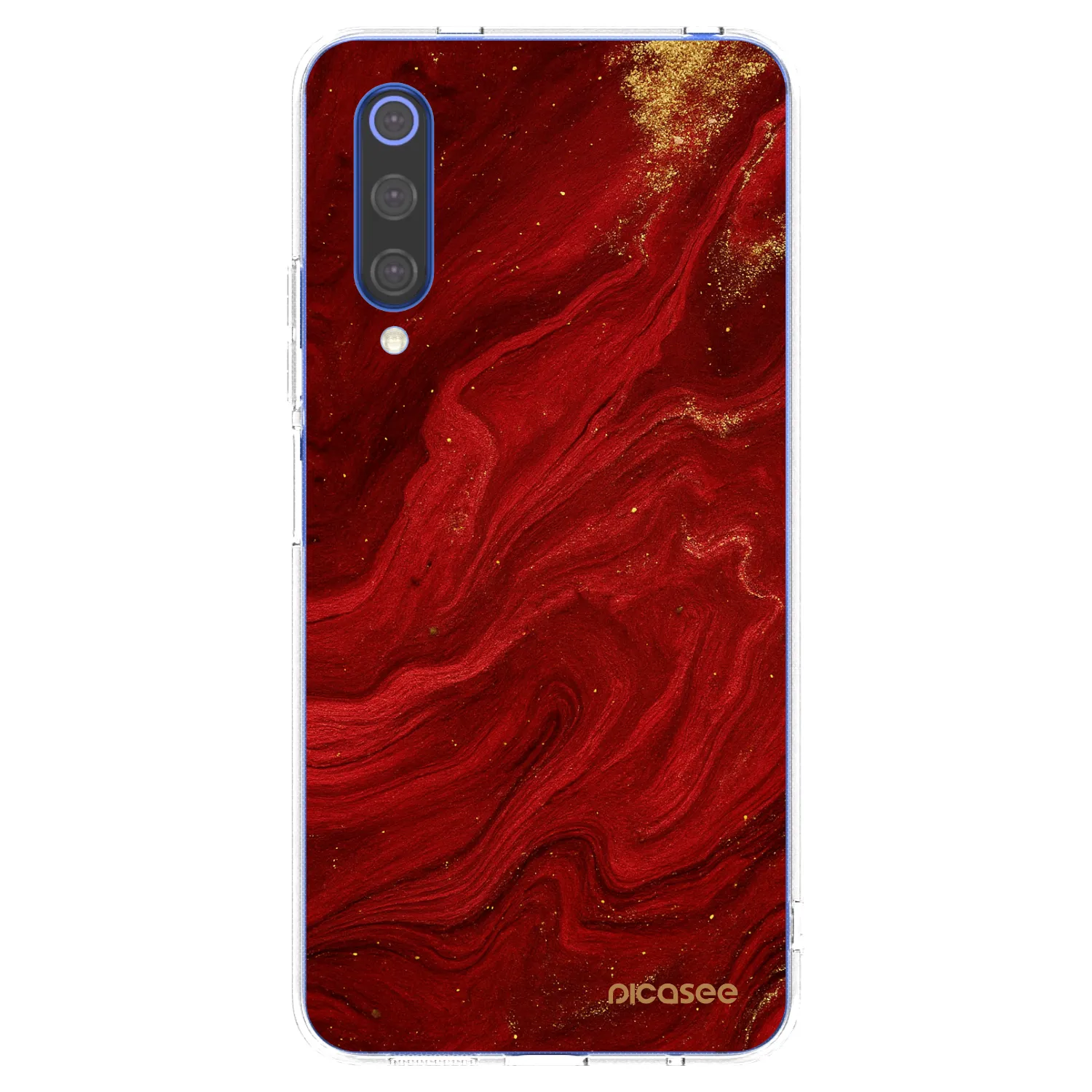 Picasee husă transparentă din silicon pentru Xiaomi Mi 9 SE - Red