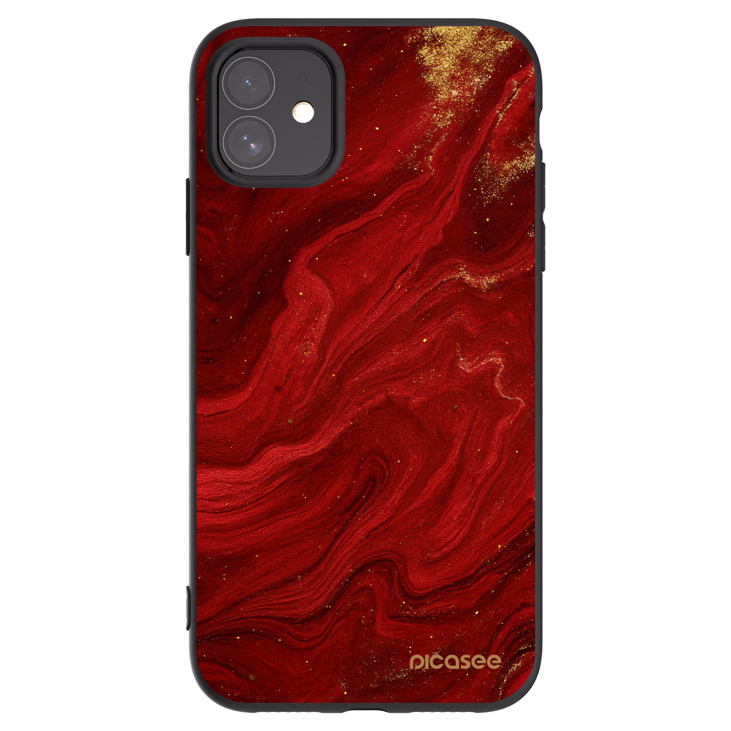 Picasee husă neagră din silicon pentru Apple iPhone 11 - Red