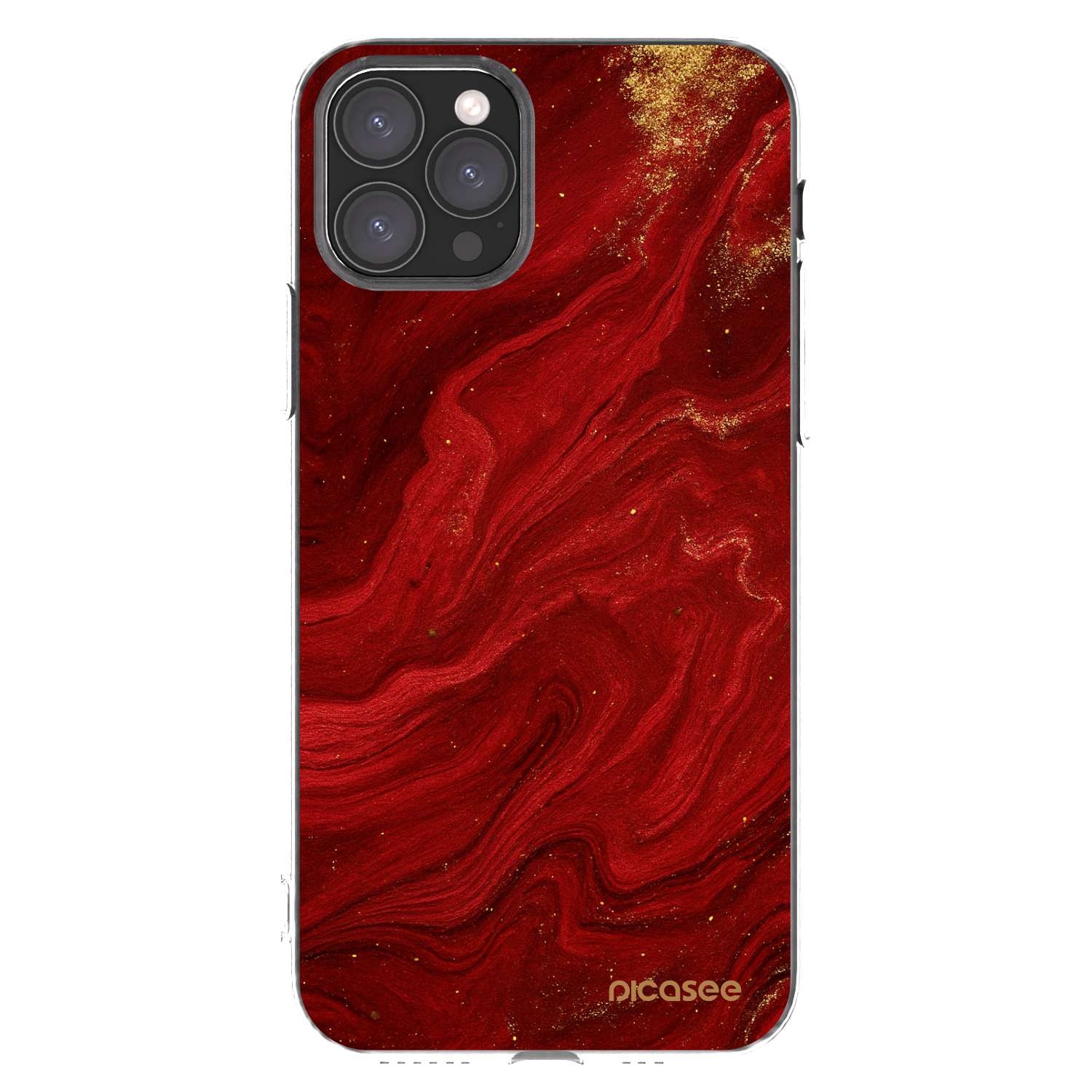 Picasee husă transparentă din silicon pentru Apple iPhone 11 Pro - Red