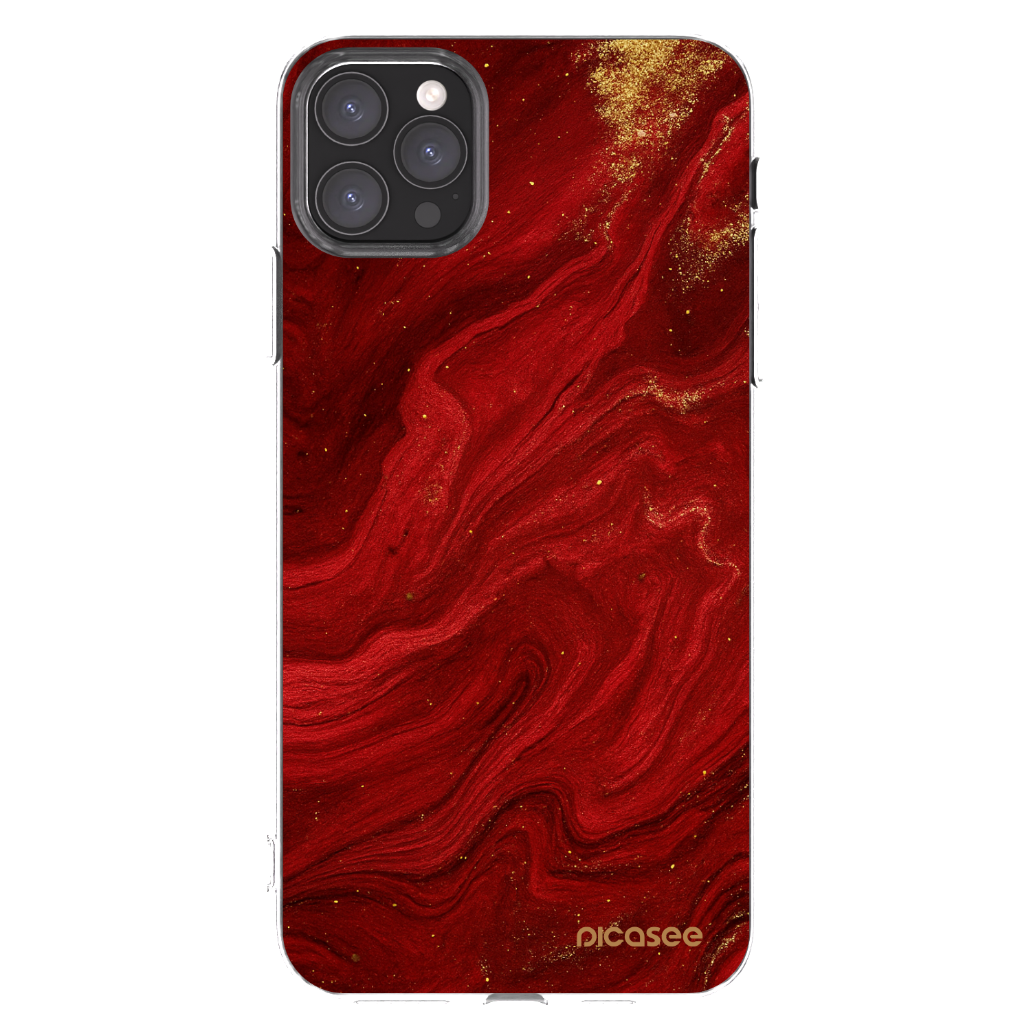 Picasee husă transparentă din silicon pentru Apple iPhone 11 Pro Max - Red