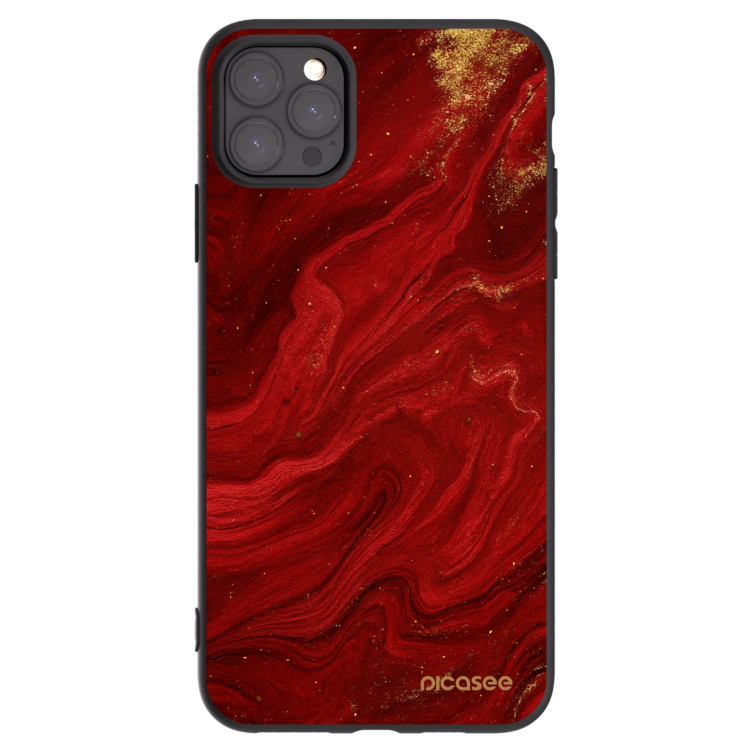 Picasee husă neagră din silicon pentru Apple iPhone 11 Pro Max - Red