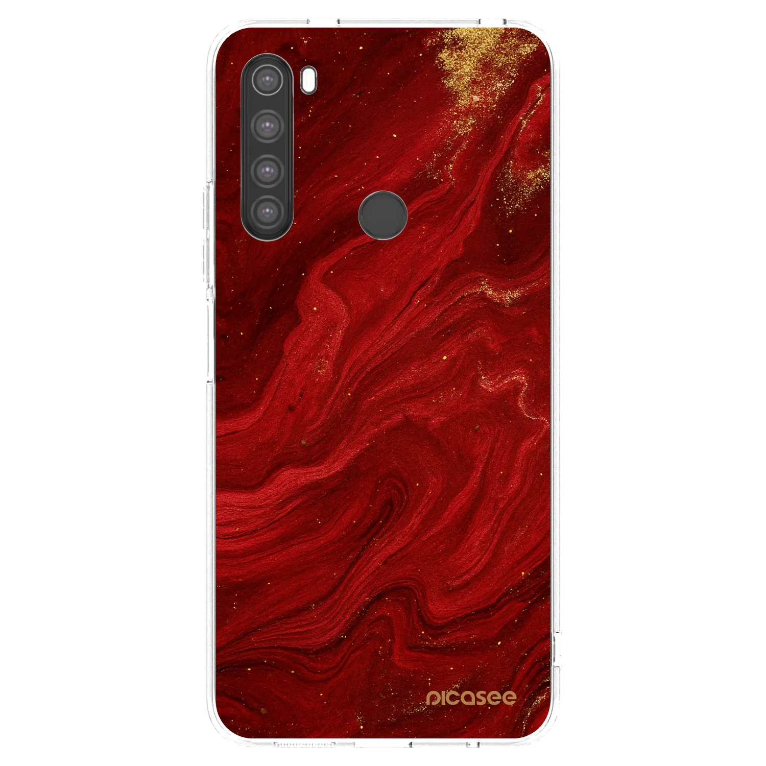 Picasee husă transparentă din silicon pentru Xiaomi Redmi Note 8 - Red