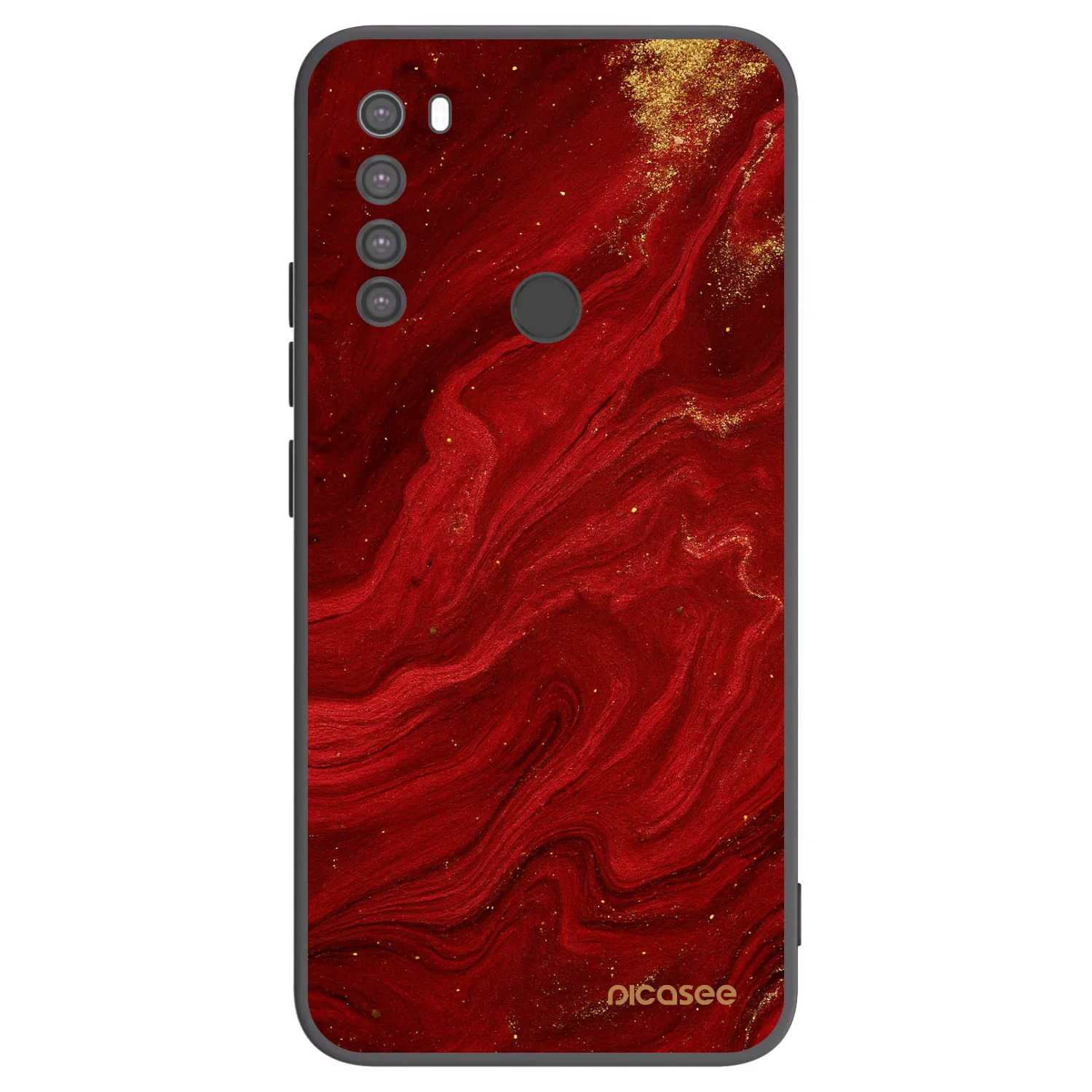 Picasee husă neagră din silicon pentru Xiaomi Redmi Note 8 - Red