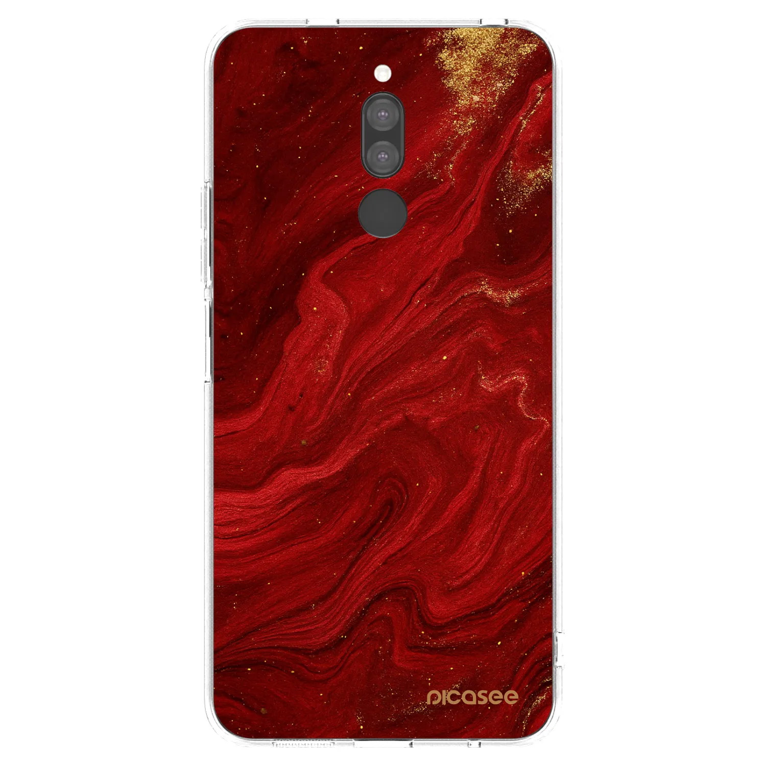 Picasee husă transparentă din silicon pentru Xiaomi Redmi 8 - Red