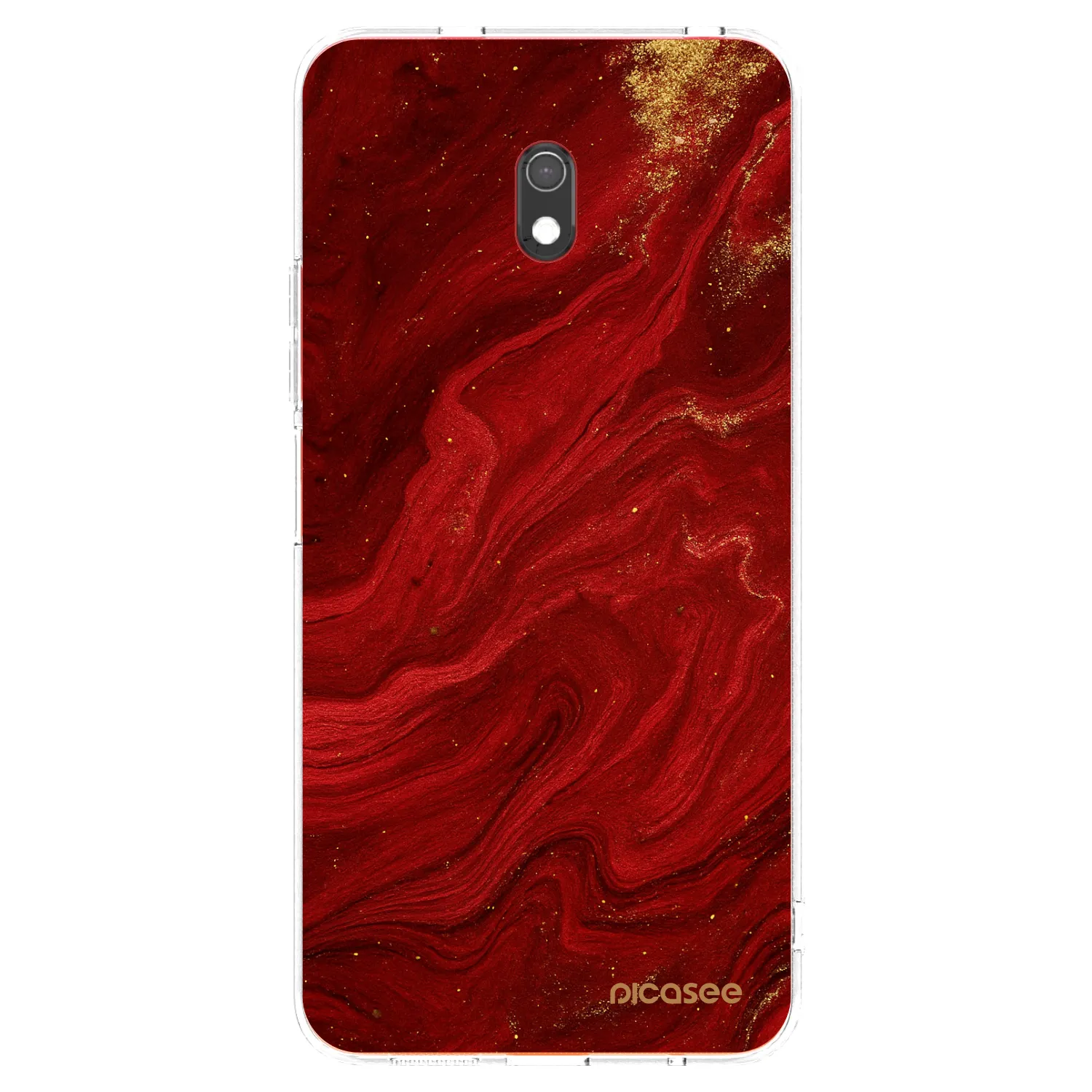 Picasee husă transparentă din silicon pentru Xiaomi Redmi 8A - Red