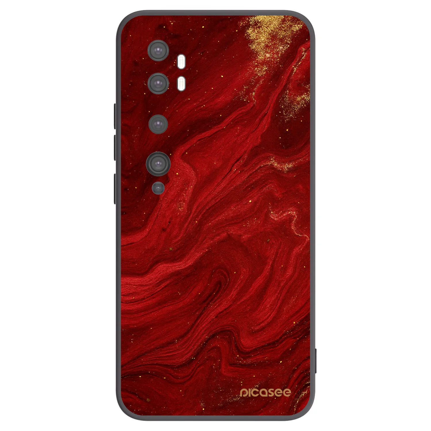 Picasee husă neagră din silicon pentru Xiaomi Mi Note 10 (Pro) - Red