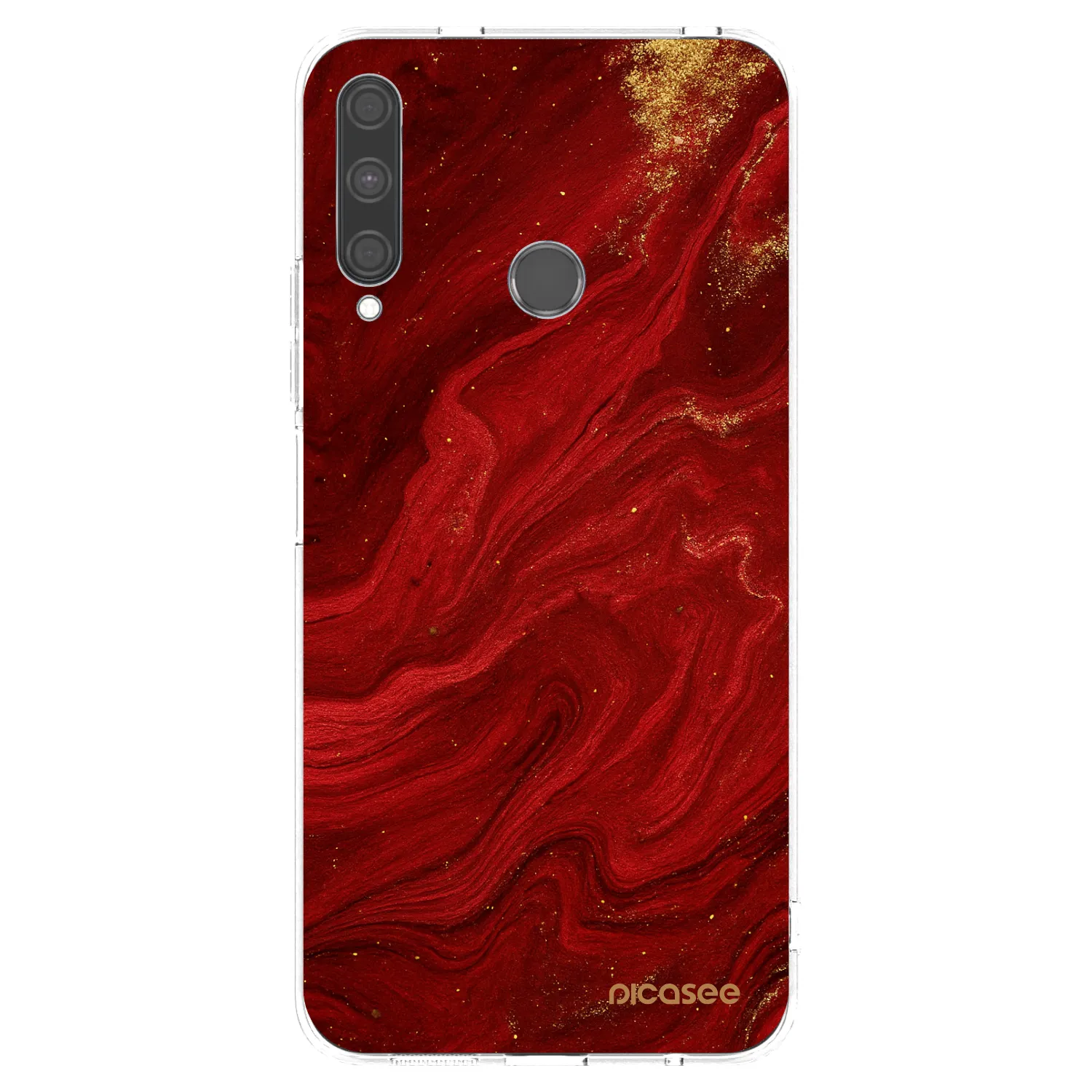 Picasee husă transparentă din silicon pentru Huawei P40 Lite E - Red