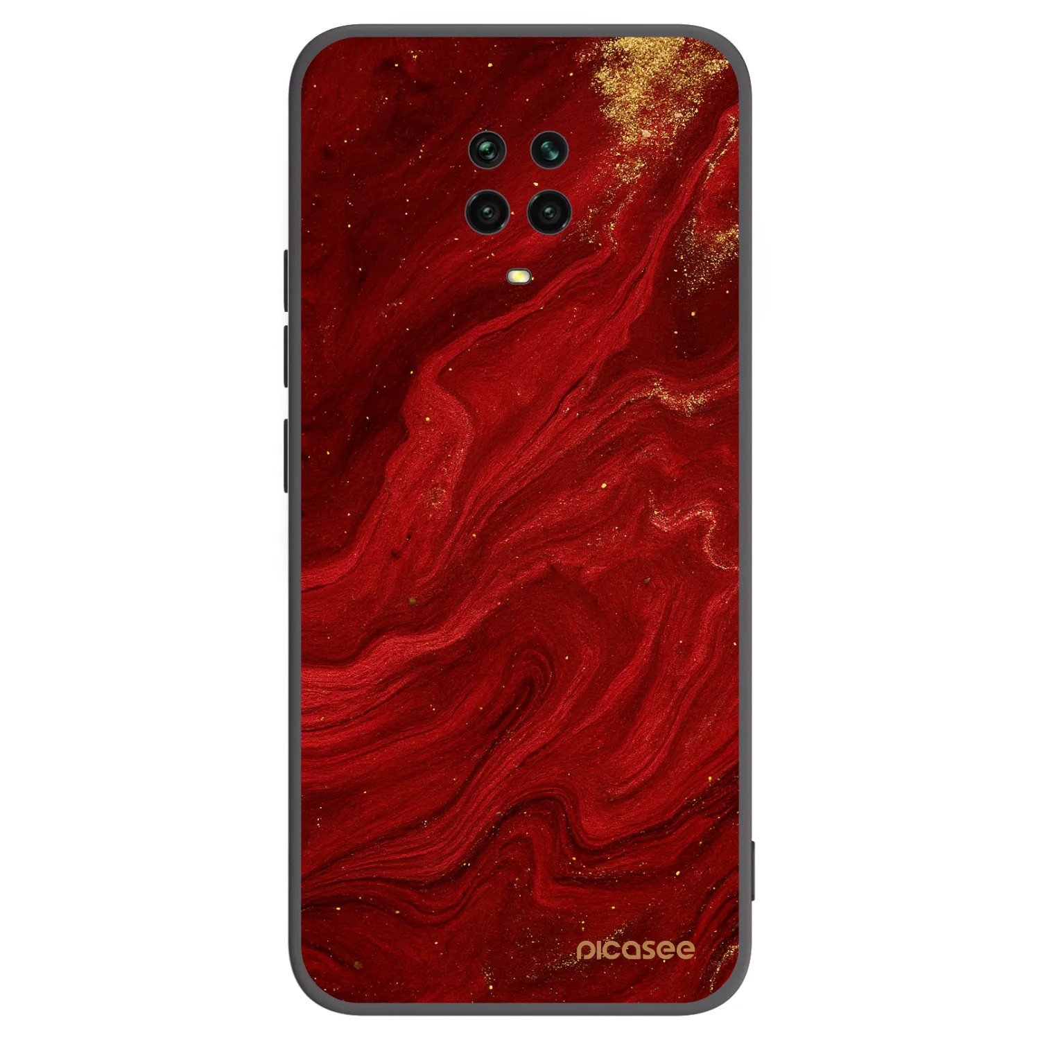 Picasee husă neagră din silicon pentru Xiaomi Redmi Note 9 Pro - Red
