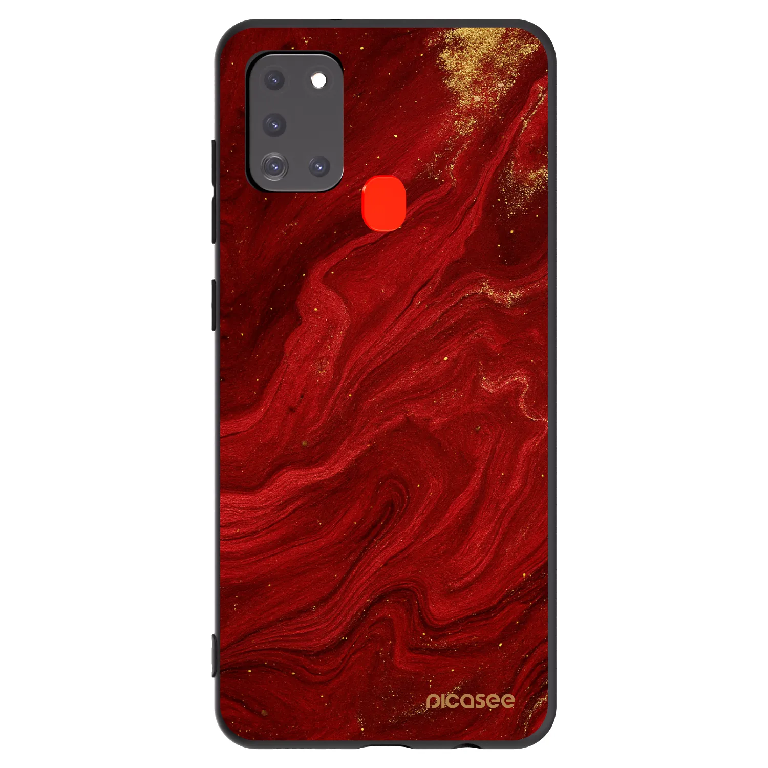 Picasee husă neagră din silicon pentru Samsung Galaxy A21s - Red