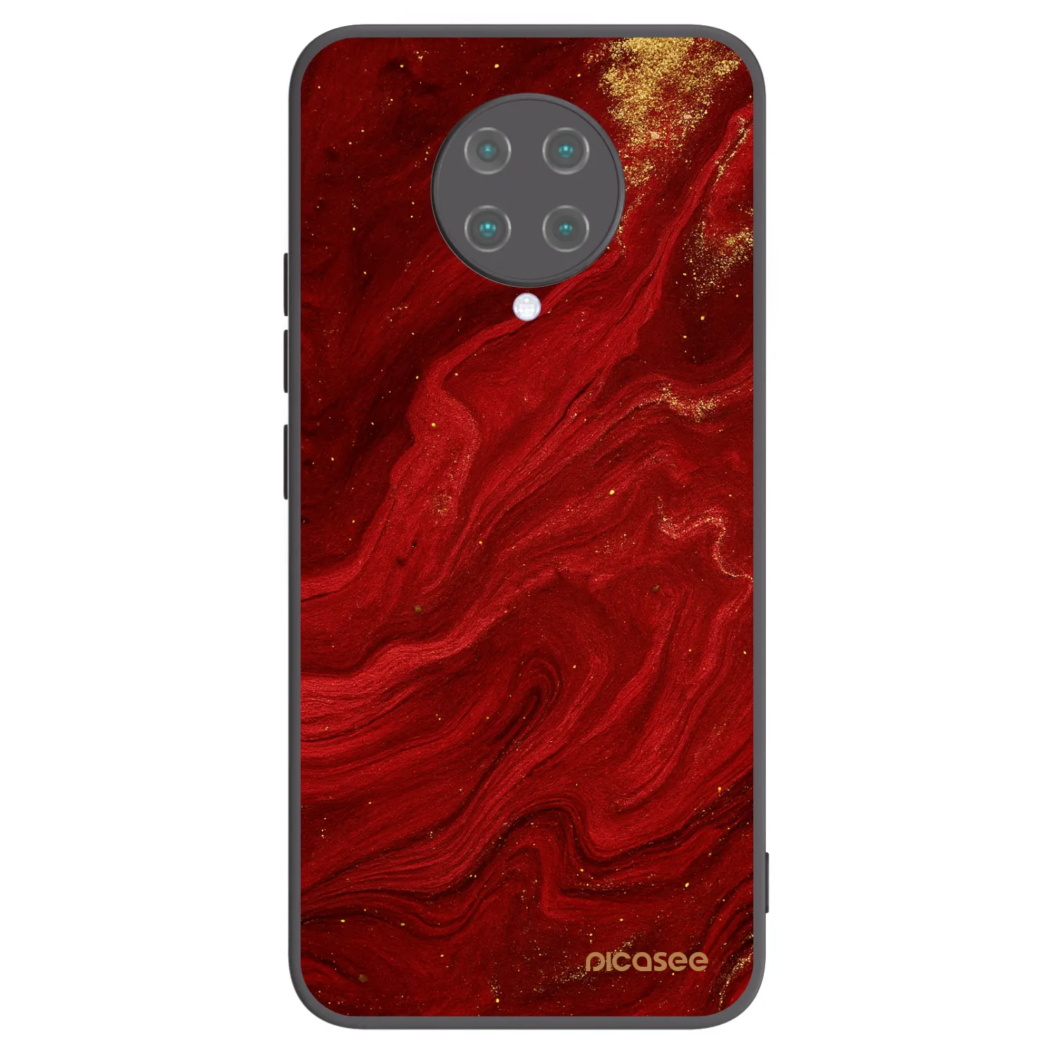 Picasee husă neagră din silicon pentru Xiaomi Poco F2 Pro - Red