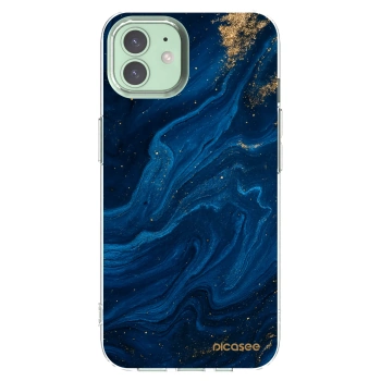 Picasee husă transparentă din silicon pentru Apple iPhone 12 Pro - Blue