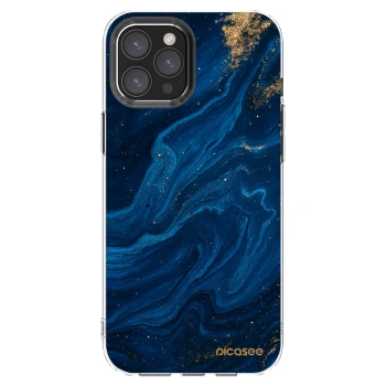 Picasee husă transparentă din silicon pentru Apple iPhone 12 Pro Max - Blue